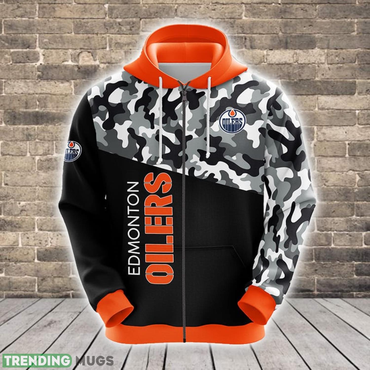 NHL Edmonton Oilers Camouflage Orange 3D Hoodie Zip Hoodie For Men And Women Sport Gift Product Photo 1 NHL Edmonton Oilers Camouflage Orange 3D Hoodie Zip Hoodie For Men And Women Sport Gift Product Photo 1