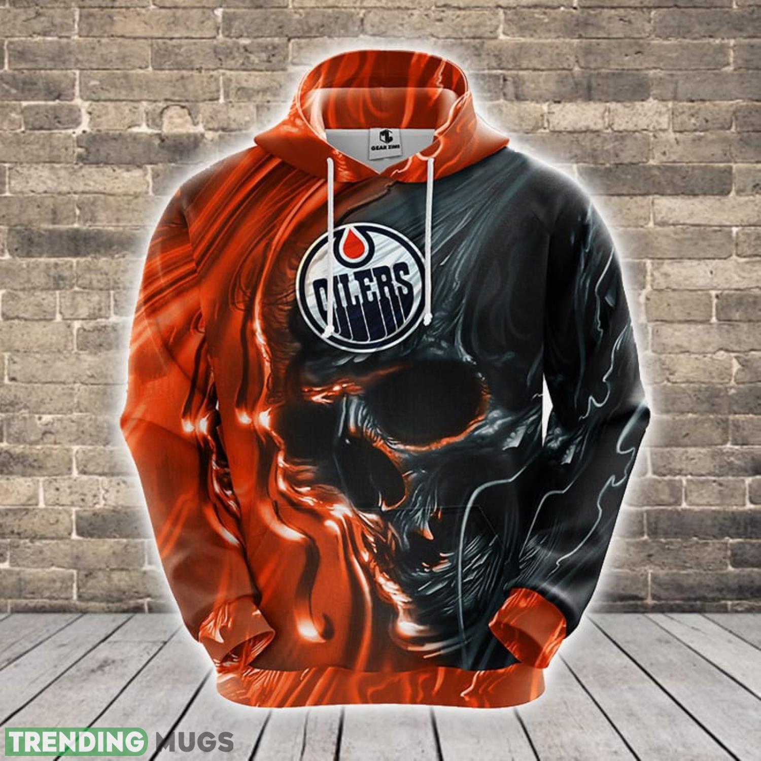 NHL Edmonton Oilers Skull Orange 3D Hoodie Zip Hoodie For Men And Women Sport Gift Product Photo 1 NHL Edmonton Oilers Skull Orange 3D Hoodie Zip Hoodie For Men And Women Sport Gift Product Photo 1