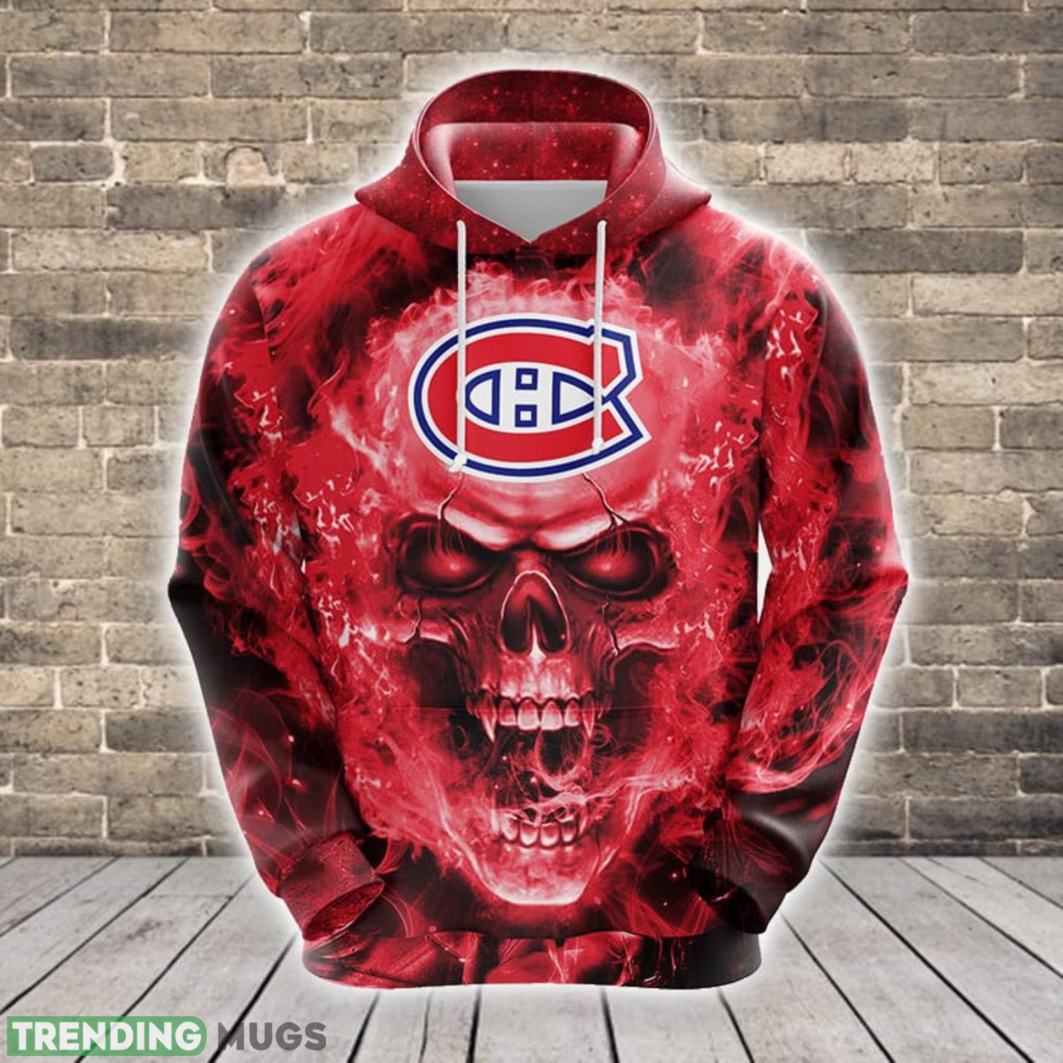 NHL Montreal Canadians Skull Funny Red 3D Hoodie Zip Hoodie For Men And Women Sport Gift Product Photo 1 NHL Montreal Canadians Skull Funny Red 3D Hoodie Zip Hoodie For Men And Women Sport Gift Product Photo 1