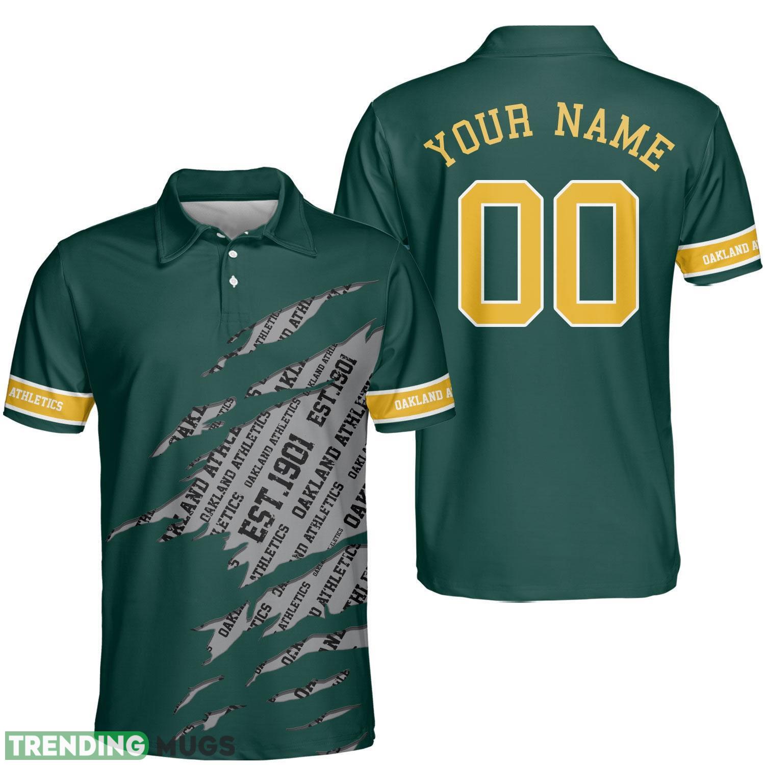 Oakland Custom Name And Number Baseball Oakland Polo Shirt For Oakland Fans Best Gift Product Photo 1 Oakland Custom Name And Number Baseball Oakland Polo Shirt For Oakland Fans Best Gift Product Photo 1