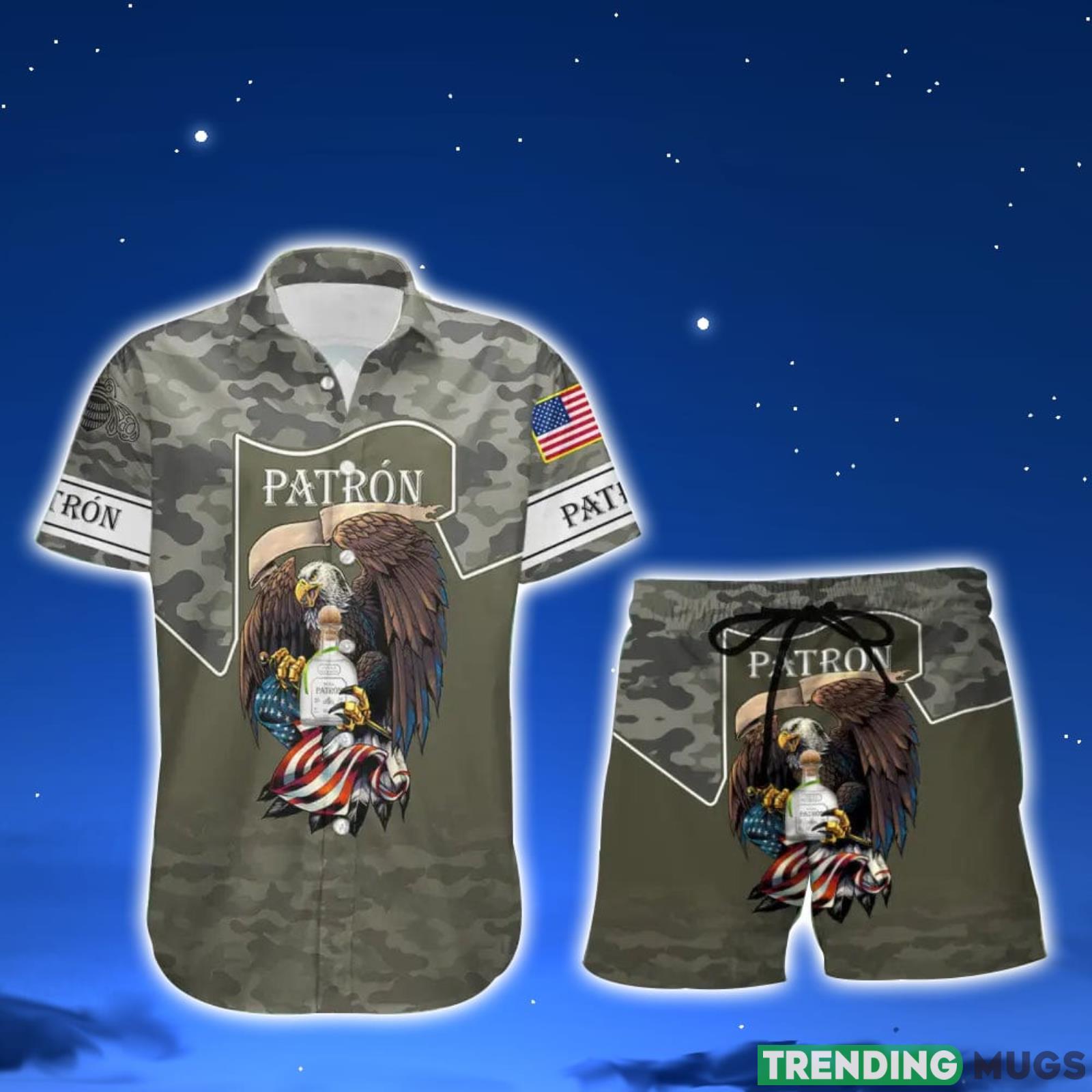 Patrón Tequila Green Camo Eagle Usa Flag Hawaiian Shirt And Shorts Best Gift For Summer Holiday Hawaiian & Short Patrón Tequila Green Camo Eagle Usa Flag Hawaiian Shirt And Shorts Best Gift For Summer Holiday Hawaiian & Short