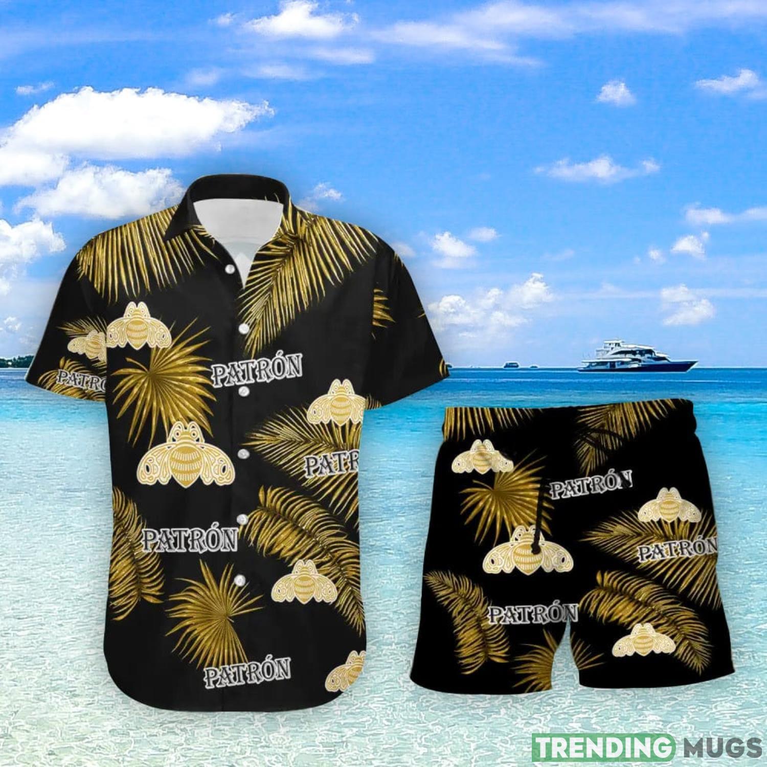 Patrón Tequila Palm Leaves Tropical Hawaiian Shirt And Shorts Unique Summer Gift Product Photo 1 Patrón Tequila Palm Leaves Tropical Hawaiian Shirt And Shorts Unique Summer Gift Product Photo 1