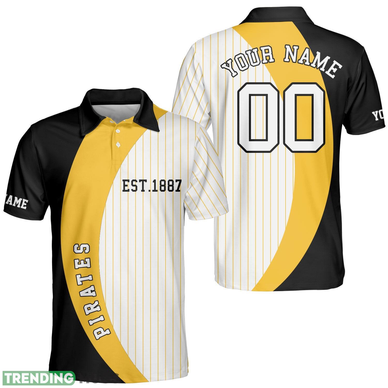 Pittsburgh Custom Name And Number Baseball Pittsburgh Polo Shirt For Pittsburgh Fans Striped Style Product Photo 1 Pittsburgh Custom Name And Number Baseball Pittsburgh Polo Shirt For Pittsburgh Fans Striped Style Product Photo 1