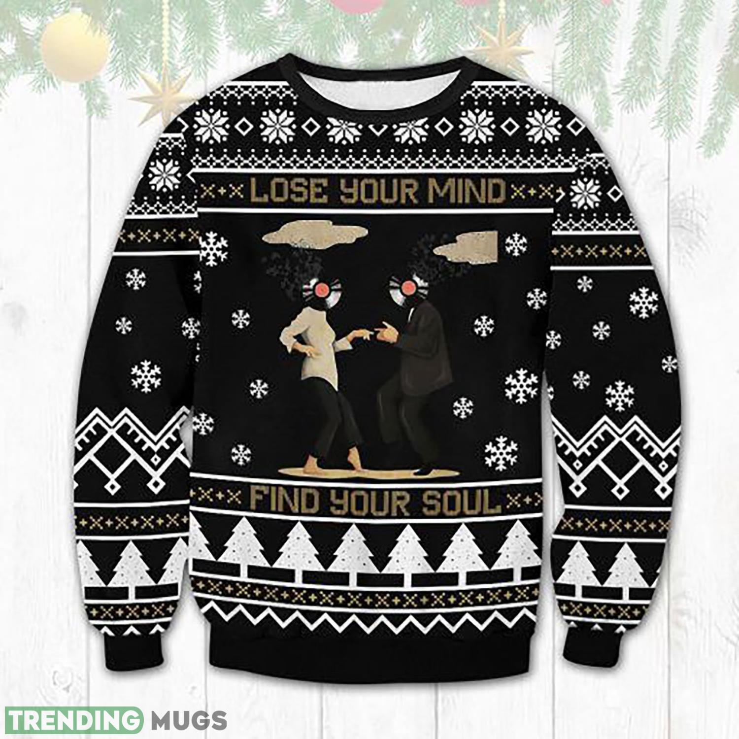 Pulp Fiction Lose Your Mind Ugly Sweater Christmas Xmas Sweater Product Photo 1 Pulp Fiction Lose Your Mind Ugly Sweater Christmas Xmas Sweater Product Photo 1