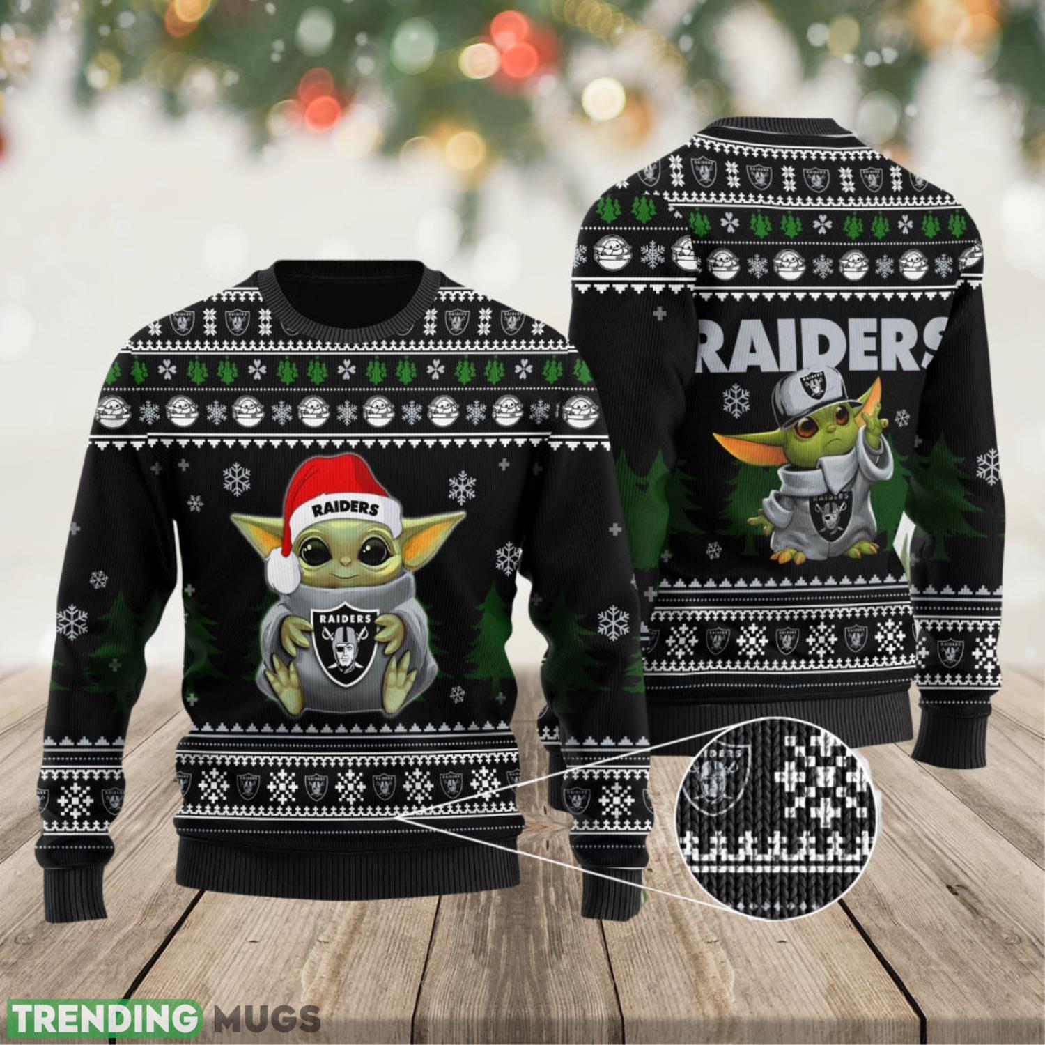 Raiders Ugly Sweater Yoda Baby Love Oakland 3D Ugly Christmas Sweater Presents Christmas For Men And Women Product Photo 1 Raiders Ugly Sweater Yoda Baby Love Oakland 3D Ugly Christmas Sweater Presents Christmas For Men And Women Product Photo 1