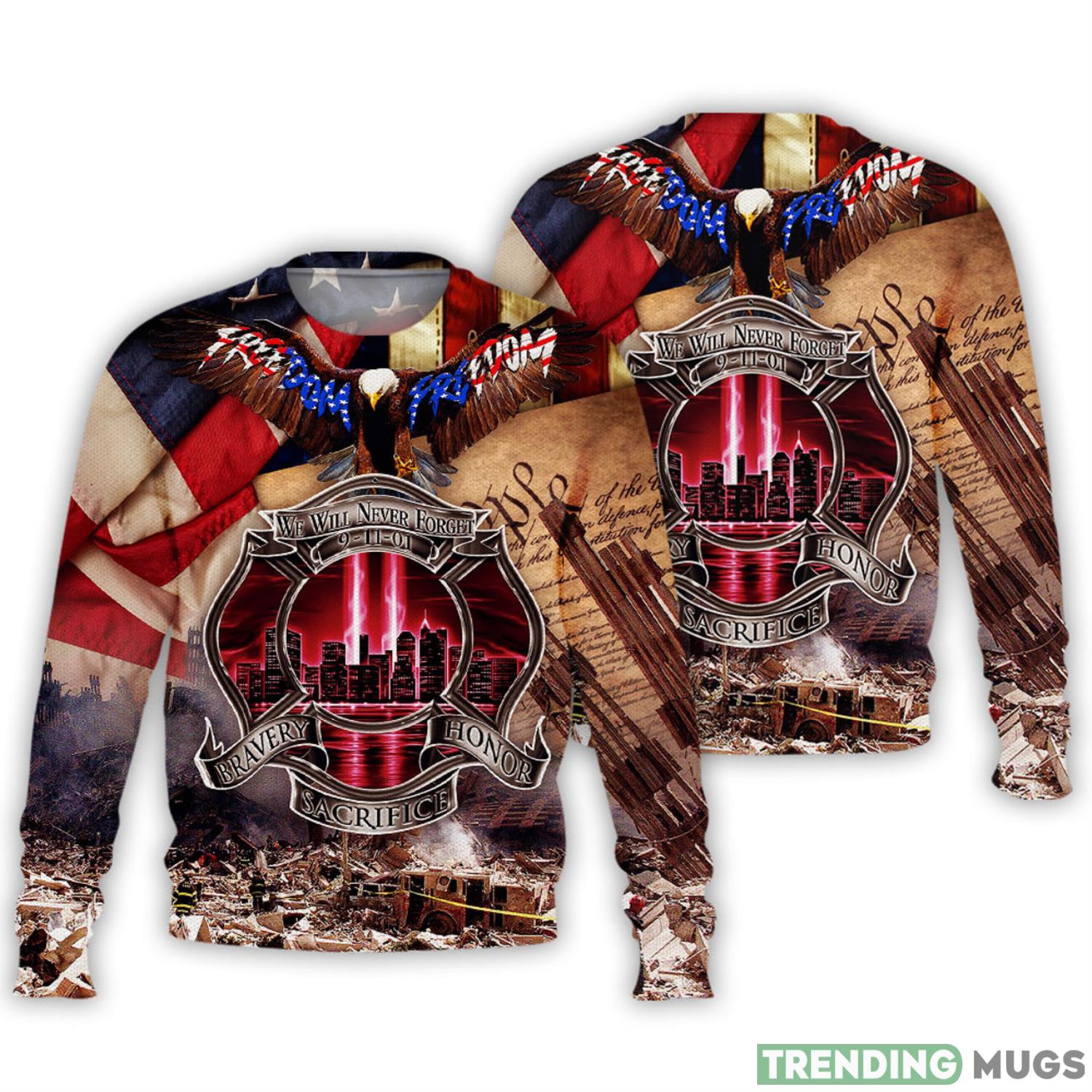 Red City We Will Never Forget Freedom Eagle American Flag Sweater Gifts For Eagle Lovers Product Photo 1 Red City We Will Never Forget Freedom Eagle American Flag Sweater Gifts For Eagle Lovers Product Photo 1