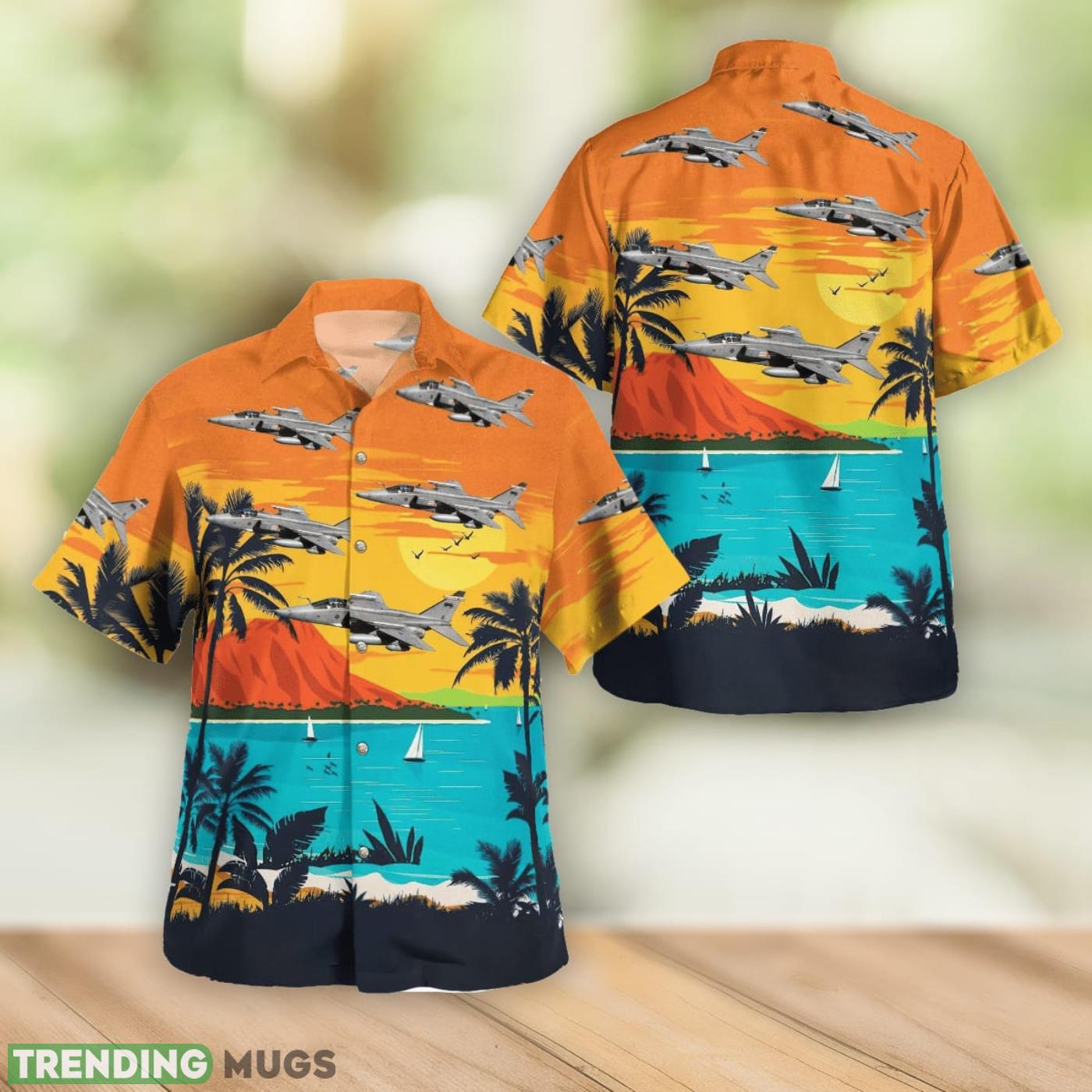 Royal Air Force (RAF) Sepecat Jaguar GR.3A Button Up Hawaiian Shirt Beach Gift Product Photo 1 Royal Air Force (RAF) Sepecat Jaguar GR.3A Button Up Hawaiian Shirt Beach Gift Product Photo 1