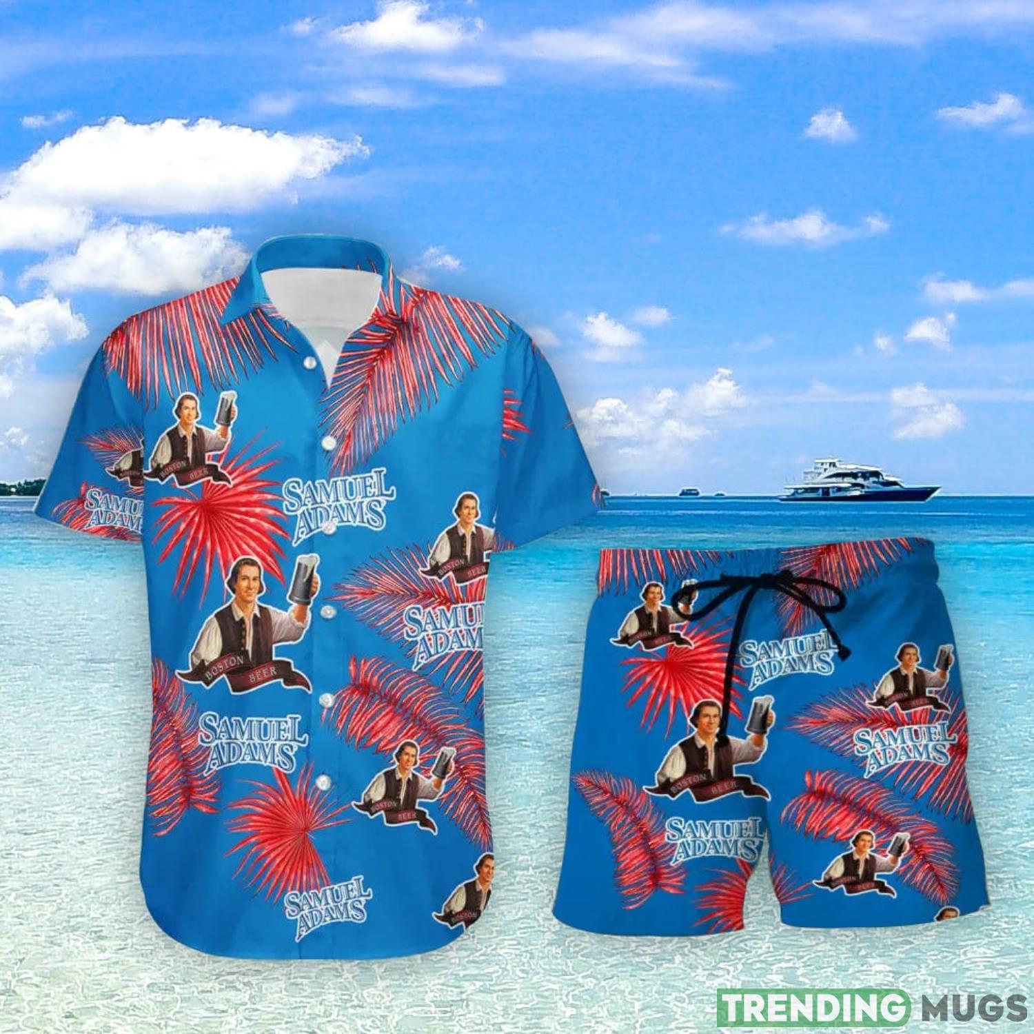 Samuel Adams Palm Leaves Tropical Hawaiian Shirt And Shorts Unique Summer Gift Product Photo 1 Samuel Adams Palm Leaves Tropical Hawaiian Shirt And Shorts Unique Summer Gift Product Photo 1