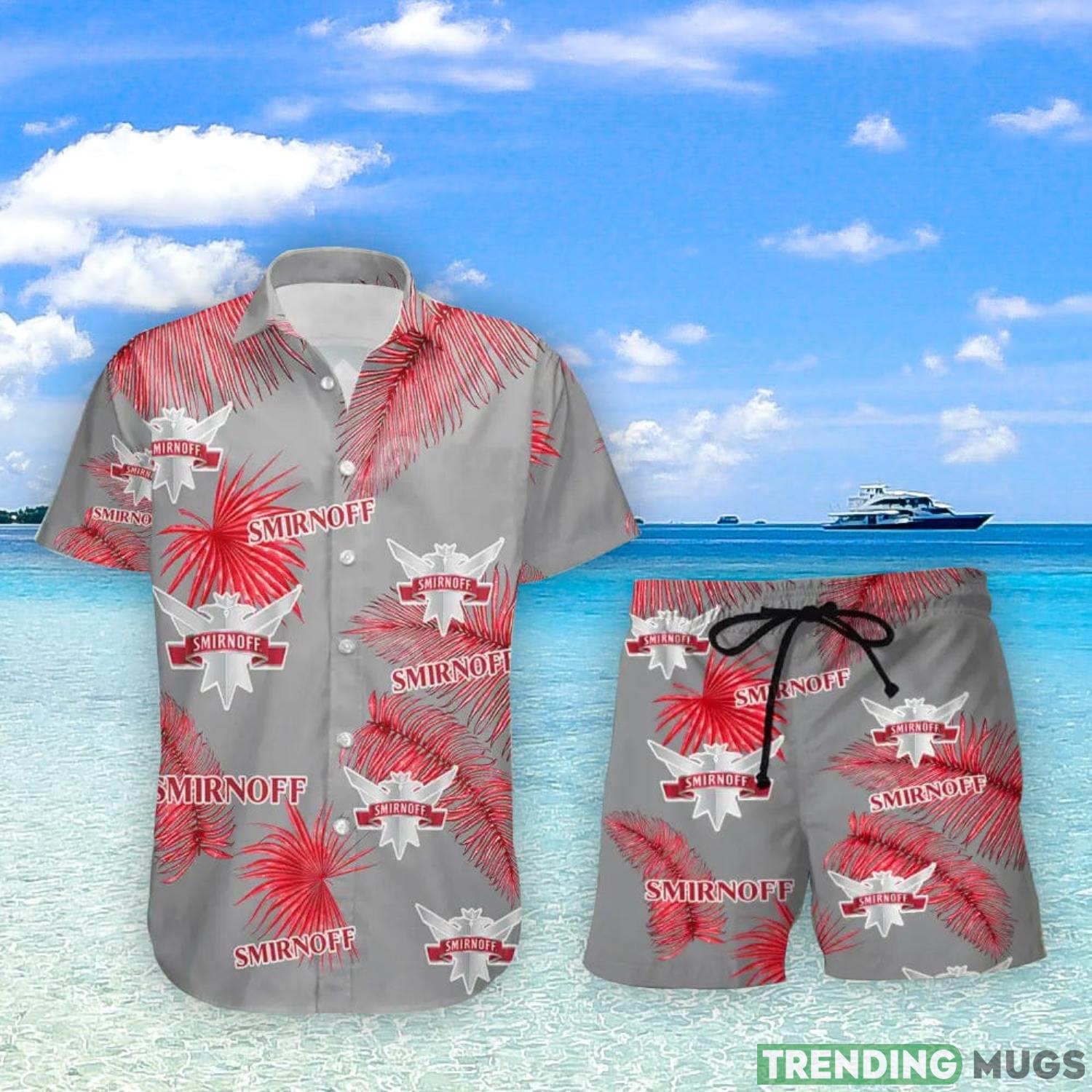 Smirnoff Vodka Palm Leaves Tropical Hawaiian Shirt And Shorts Unique Summer Gift Product Photo 1 Smirnoff Vodka Palm Leaves Tropical Hawaiian Shirt And Shorts Unique Summer Gift Product Photo 1