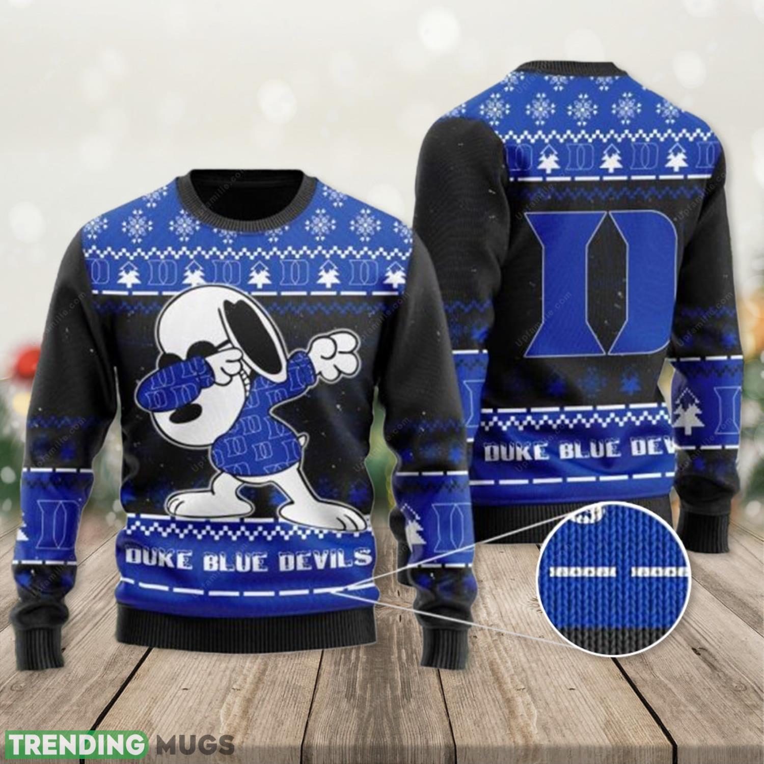 Snoopy Duke Blue Devils 3D Ugly Christmas Sweater Presents Christmas For Men And Women Product Photo 1 Snoopy Duke Blue Devils 3D Ugly Christmas Sweater Presents Christmas For Men And Women Product Photo 1