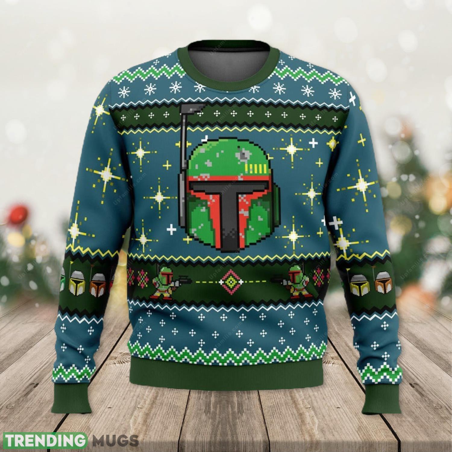 Star Wars Ugly Sweater Boba Fett Shining Stars Ugly Xmas Sweater 3D Unique Christmas Gifts For Men And Women Product Photo 1 Star Wars Ugly Sweater Boba Fett Shining Stars Ugly Xmas Sweater 3D Unique Christmas Gifts For Men And Women Product Photo 1
