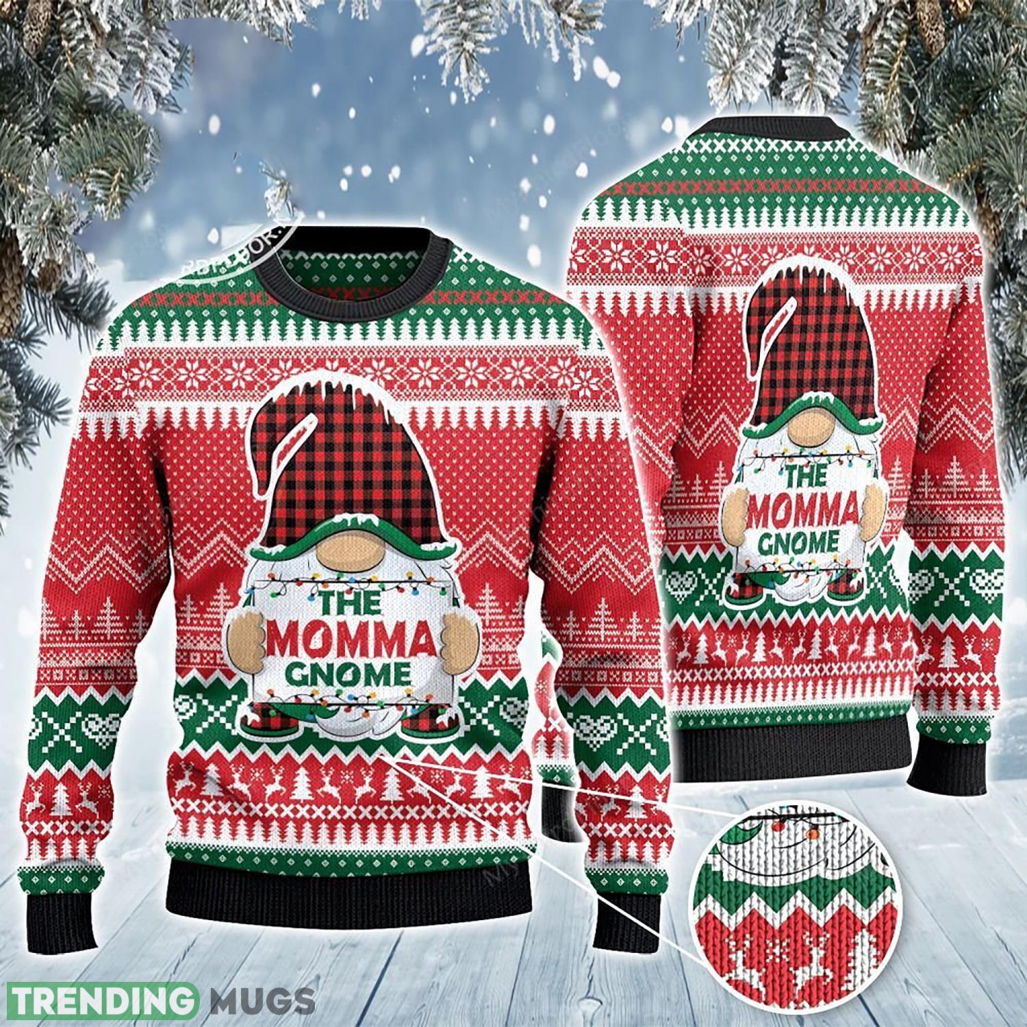 The Momma Gnome Christmas Gift Ugly Sweater Christmas Xmas Sweater Product Photo 1 The Momma Gnome Christmas Gift Ugly Sweater Christmas Xmas Sweater Product Photo 1