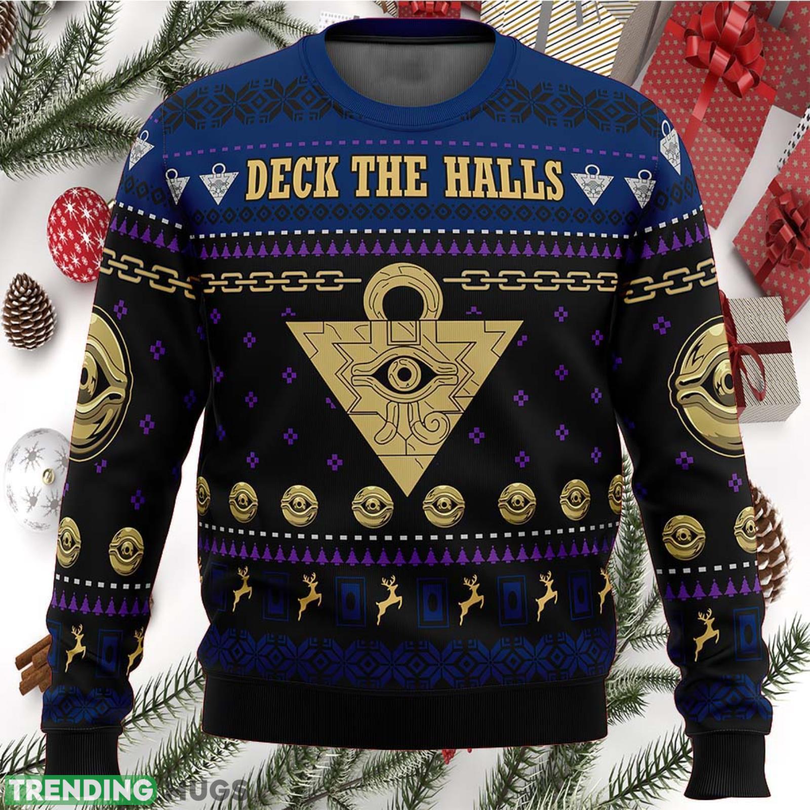 Yugioh Deck The Halls Christmas Gift Ugly Christmas Sweater Product Photo 1 Yugioh Deck The Halls Christmas Gift Ugly Christmas Sweater Product Photo 1