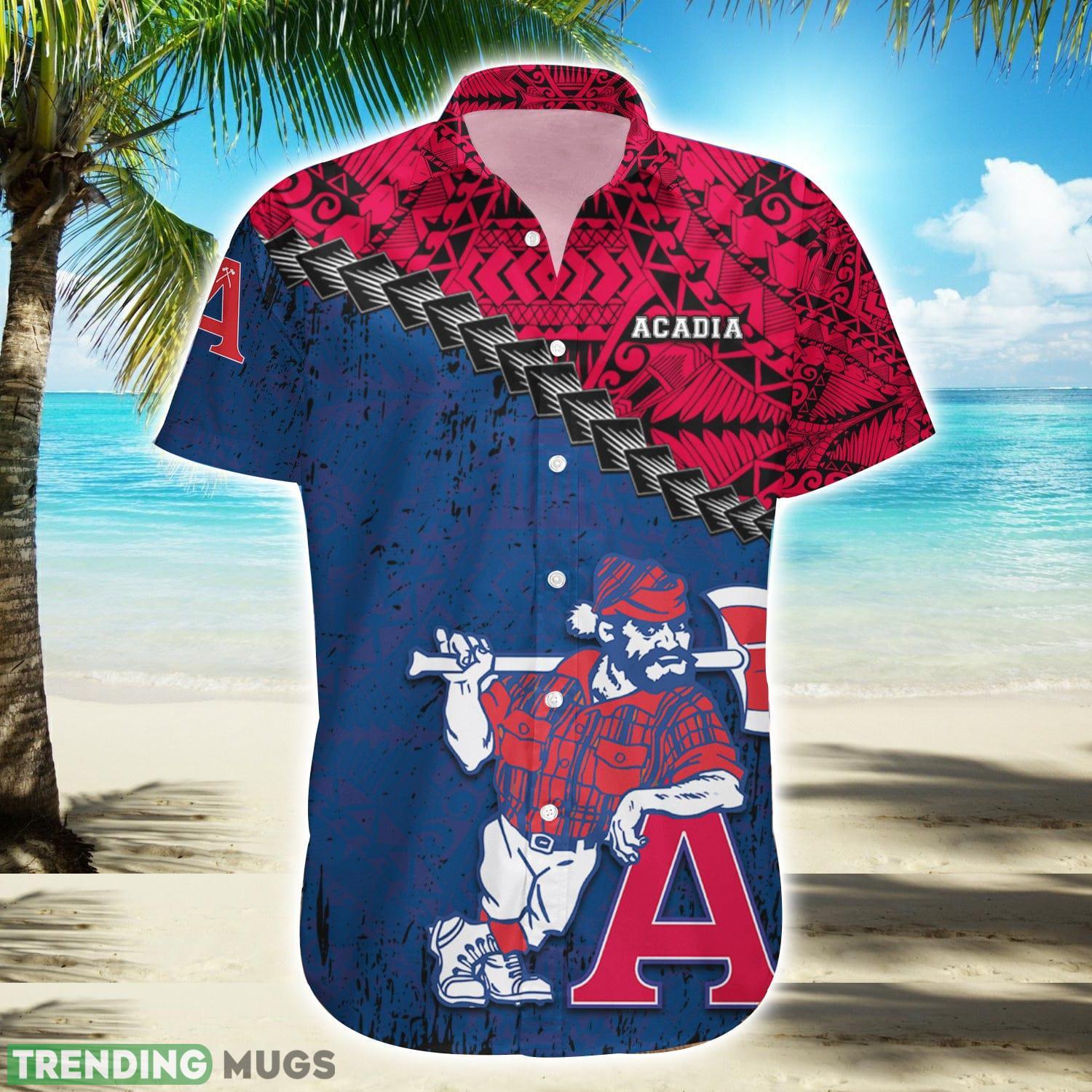 Acadia Axemen Ca Cis Grunge Polynesian Tattoo Pattern Hawaiian Shirt For Fans Product Photo 1 Acadia Axemen Ca Cis Grunge Polynesian Tattoo Pattern Hawaiian Shirt For Fans Product Photo 1