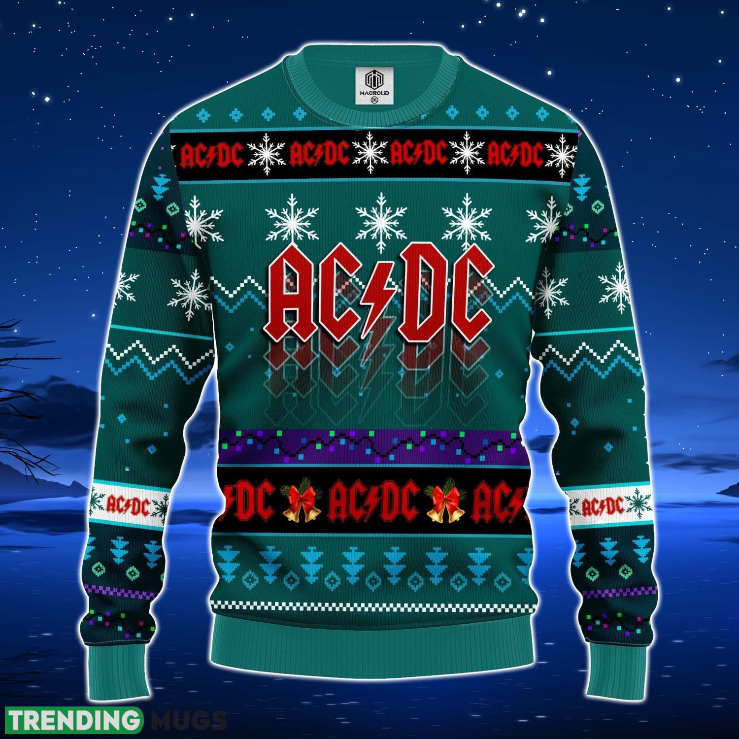Acdc Ugly Christmas Sweater Blue Green Amazing Gift Men And Women Christmas Gift Product Photo 1 Acdc Ugly Christmas Sweater Blue Green Amazing Gift Men And Women Christmas Gift Product Photo 1