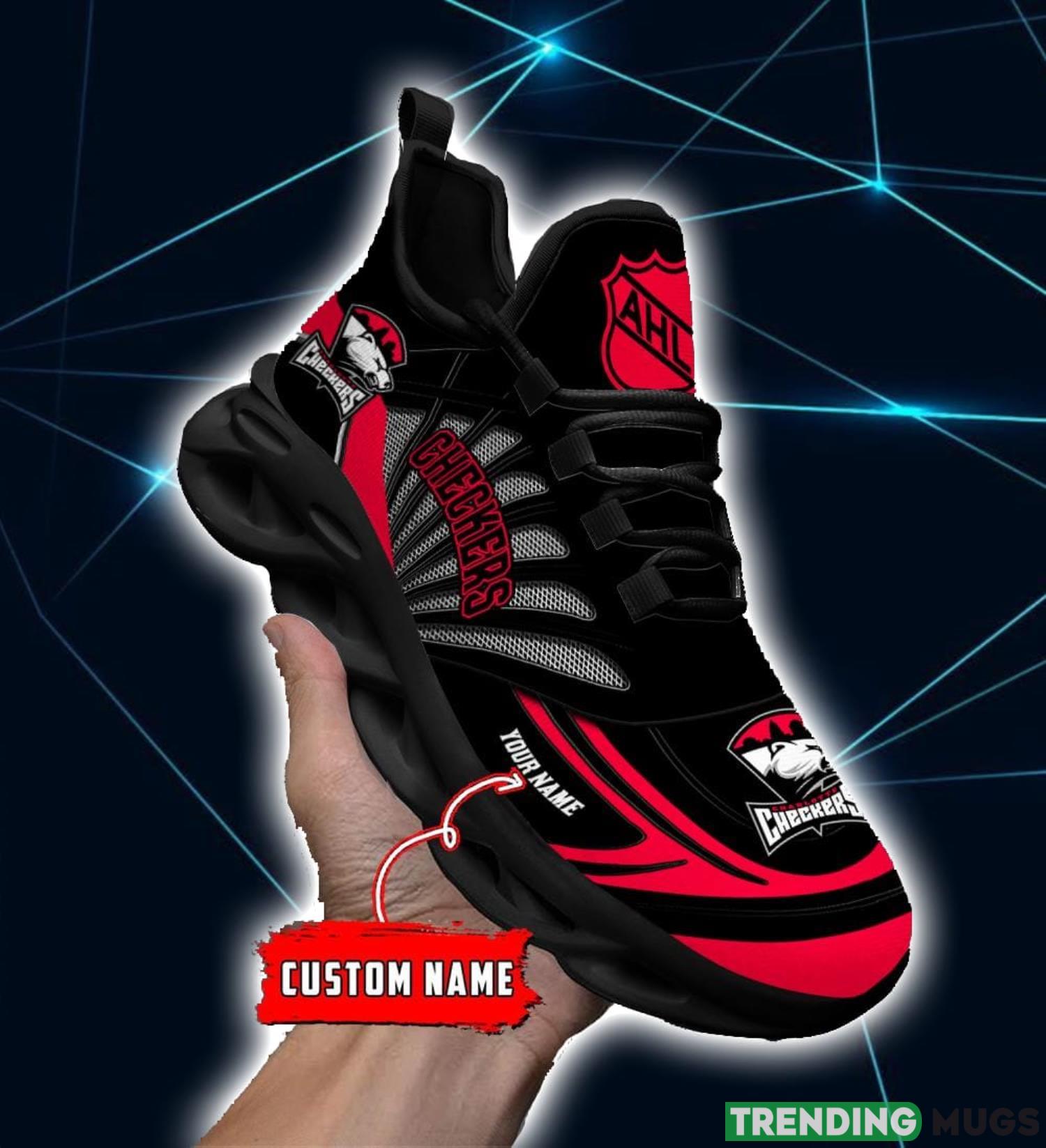 AHL Charlotte Checkers Personalized Name Max Soul Men And Women Gift Sneakers Max Soul AHL Charlotte Checkers Personalized Name Max Soul Men And Women Gift Sneakers Max Soul