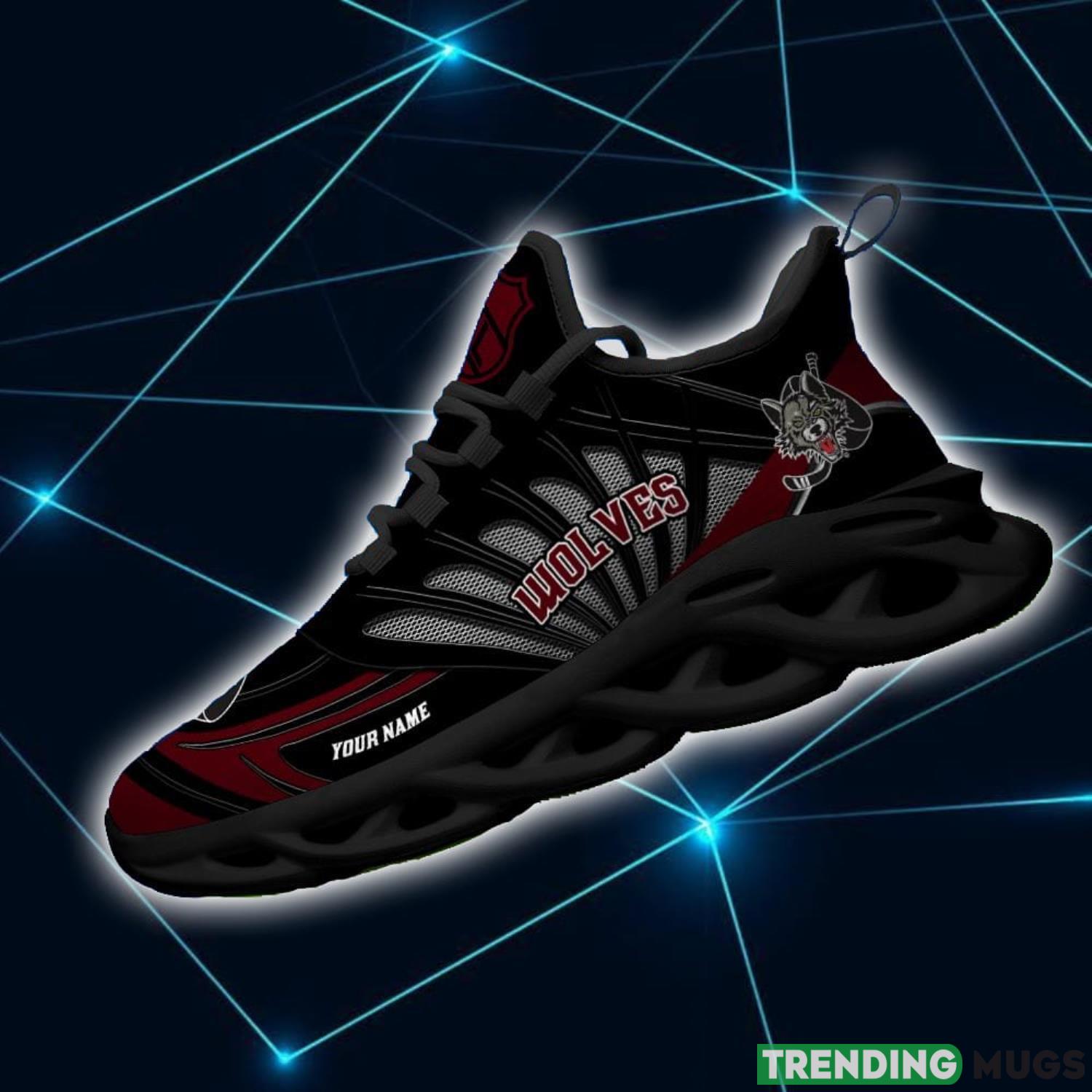 AHL Chicago Wolves Personalized Name Max Soul Running Sneakers Max Soul AHL Chicago Wolves Personalized Name Max Soul Running Sneakers Max Soul