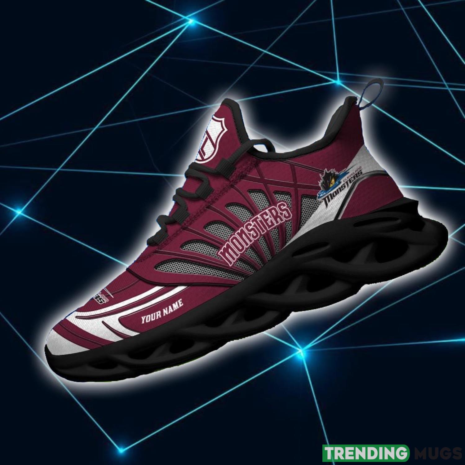 AHL Cleveland Monsters Personalized Name Max Soul Running Sneakers Max Soul AHL Cleveland Monsters Personalized Name Max Soul Running Sneakers Max Soul