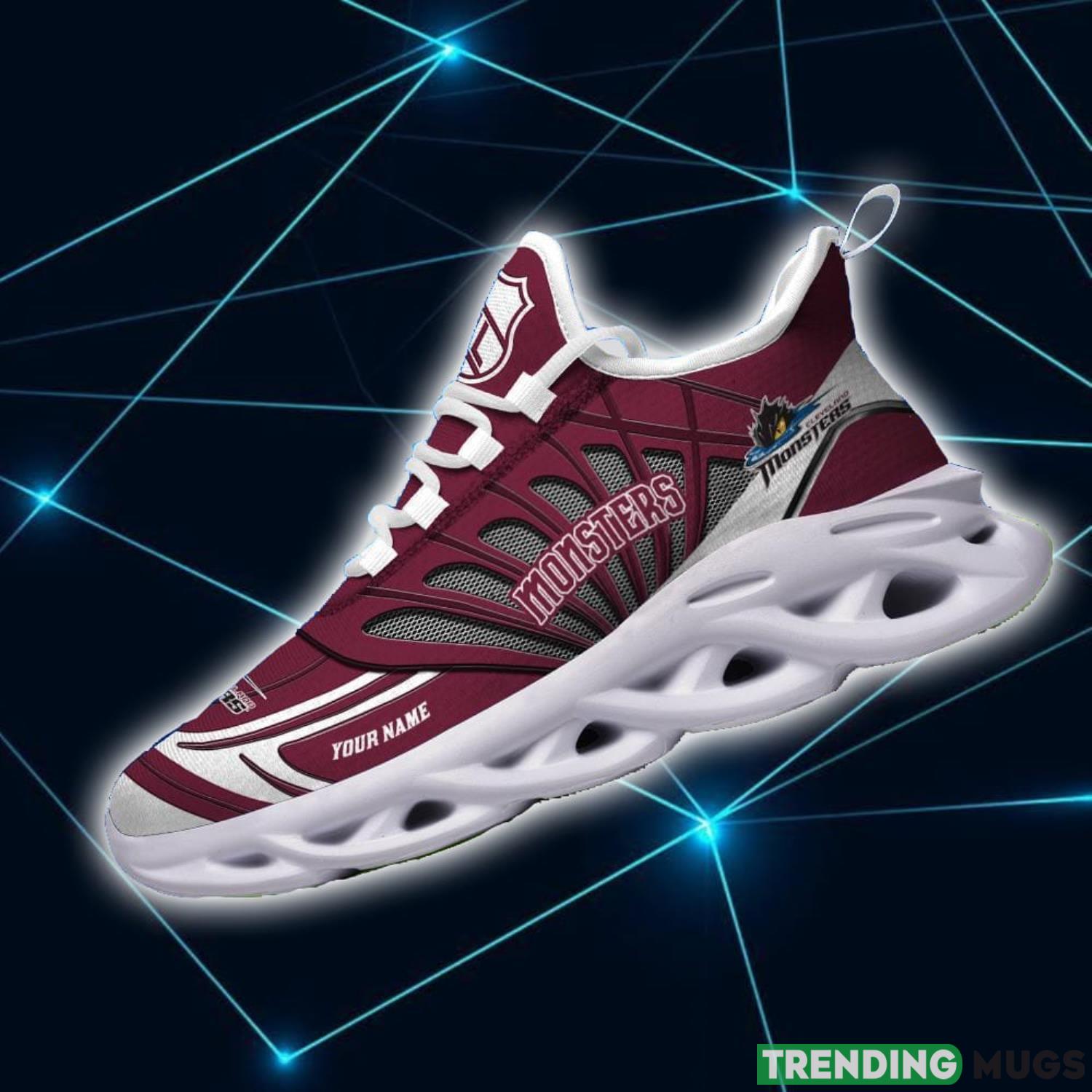 AHL Cleveland Monsters Personalized Name Max Soul Running Sneakers Max Soul AHL Cleveland Monsters Personalized Name Max Soul Running Sneakers Max Soul