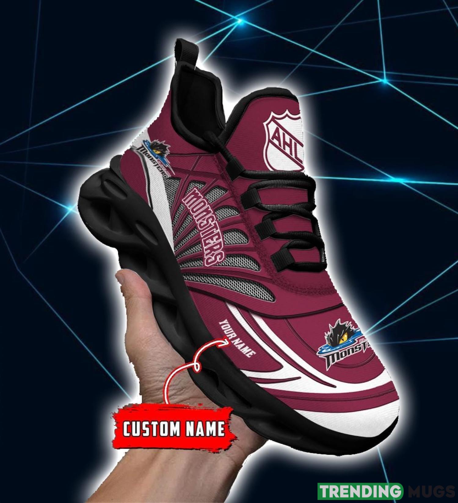 AHL Cleveland Monsters Personalized Name Max Soul Running Sneakers Max Soul AHL Cleveland Monsters Personalized Name Max Soul Running Sneakers Max Soul
