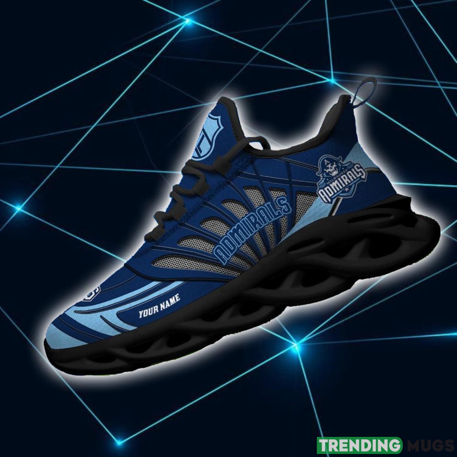 AHL Milwaukee Admirals Personalized Name Max Soul Running Sneakers Max Soul AHL Milwaukee Admirals Personalized Name Max Soul Running Sneakers Max Soul