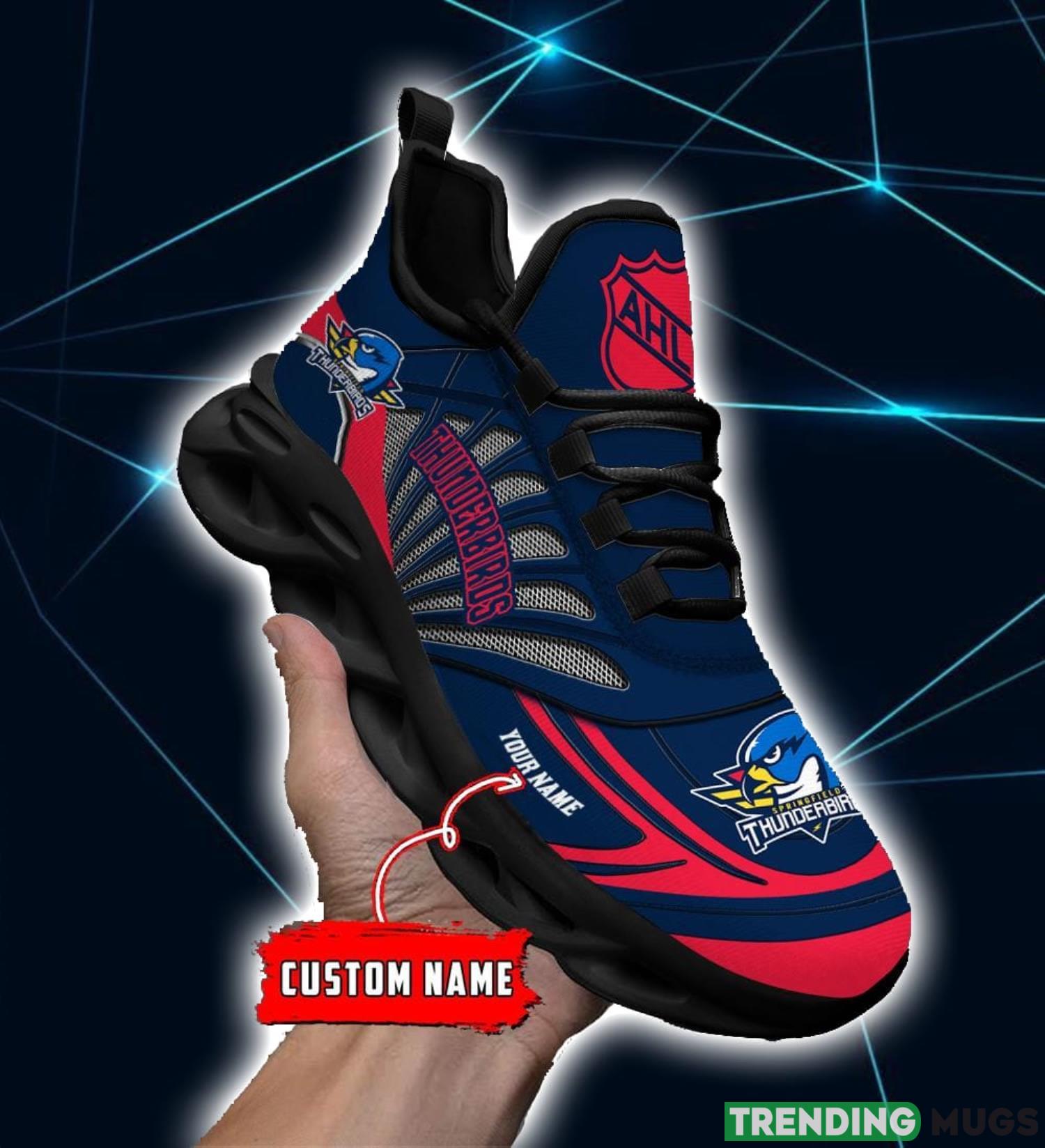 AHL Springfield Thunderbirds Personalized Name Max Soul Men And Women Gift Sneakers Max Soul AHL Springfield Thunderbirds Personalized Name Max Soul Men And Women Gift Sneakers Max Soul