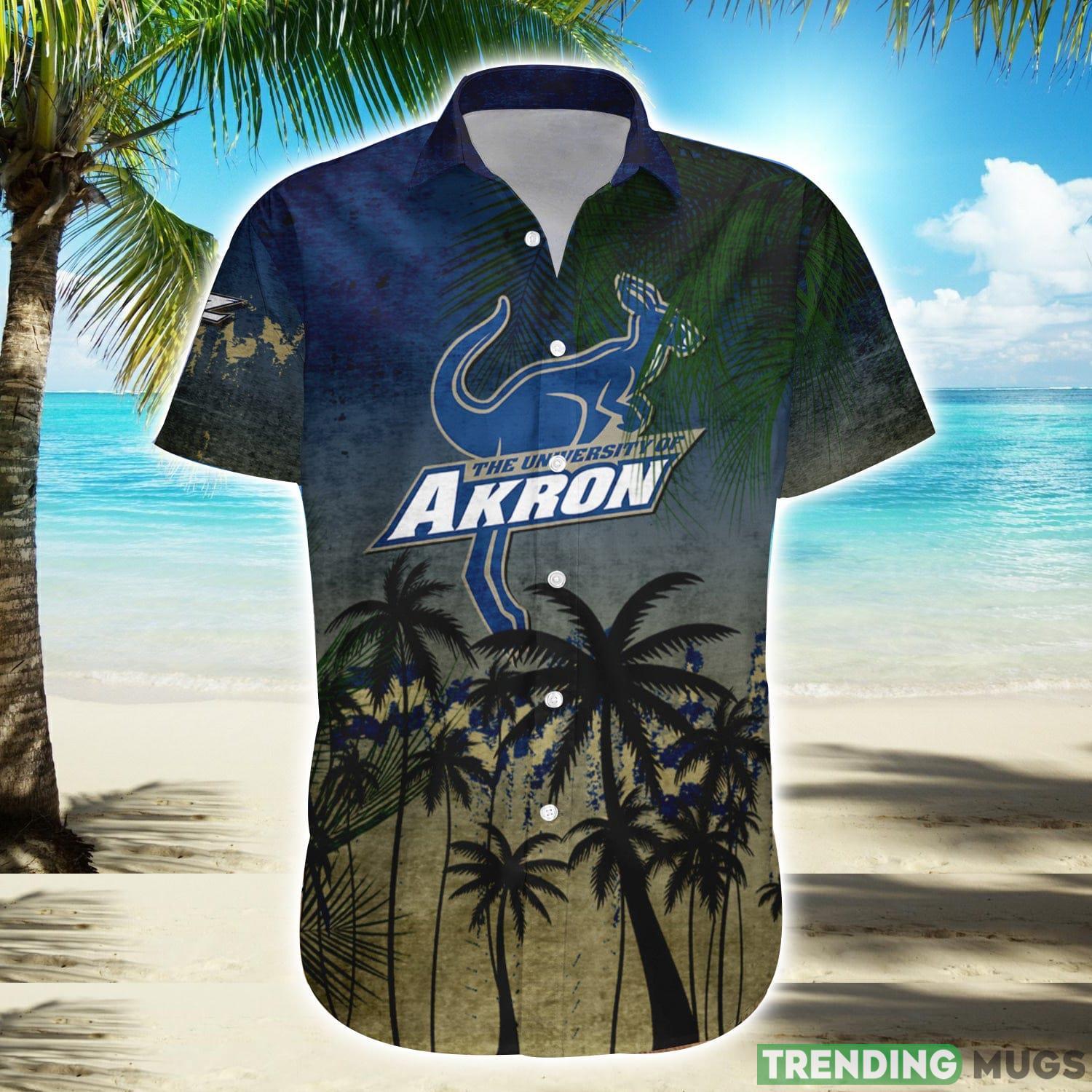 Akron Zips Hawaiian Shirt Summer Gift Coconut Tree Tropical Grunge Pattern For NCAA Fans Product Photo 1 Akron Zips Hawaiian Shirt Summer Gift Coconut Tree Tropical Grunge Pattern For NCAA Fans Product Photo 1
