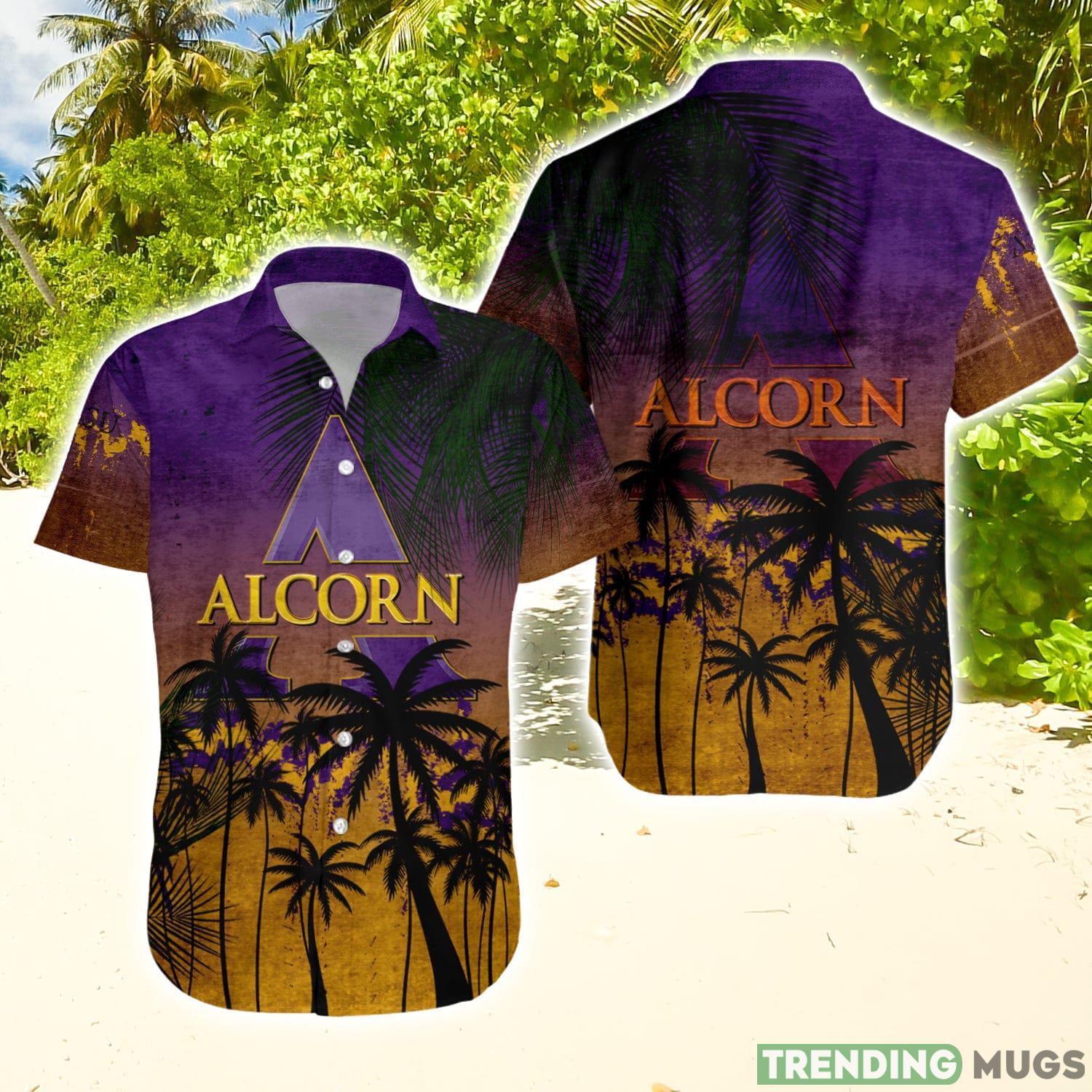 Alcorn State Braves Hawaiian Shirt Summer Gift Coconut Tree Tropical Grunge Pattern For NCAA Fans Hawaiian Shirt Alcorn State Braves Hawaiian Shirt Summer Gift Coconut Tree Tropical Grunge Pattern For NCAA Fans Hawaiian Shirt
