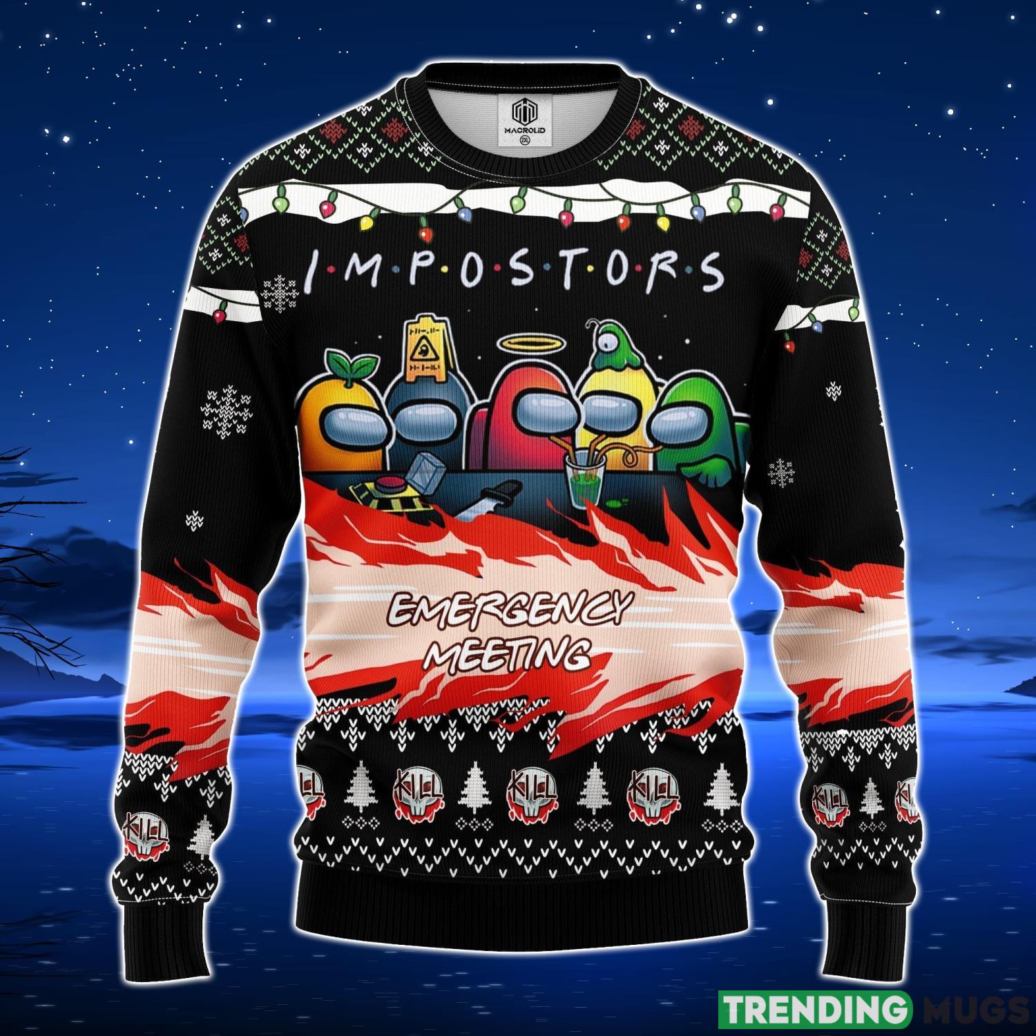Among Us Imposter Meeting Ugly Christmas Sweater Amazing Gift Men And Women Christmas Gift Product Photo 1 Among Us Imposter Meeting Ugly Christmas Sweater Amazing Gift Men And Women Christmas Gift Product Photo 1