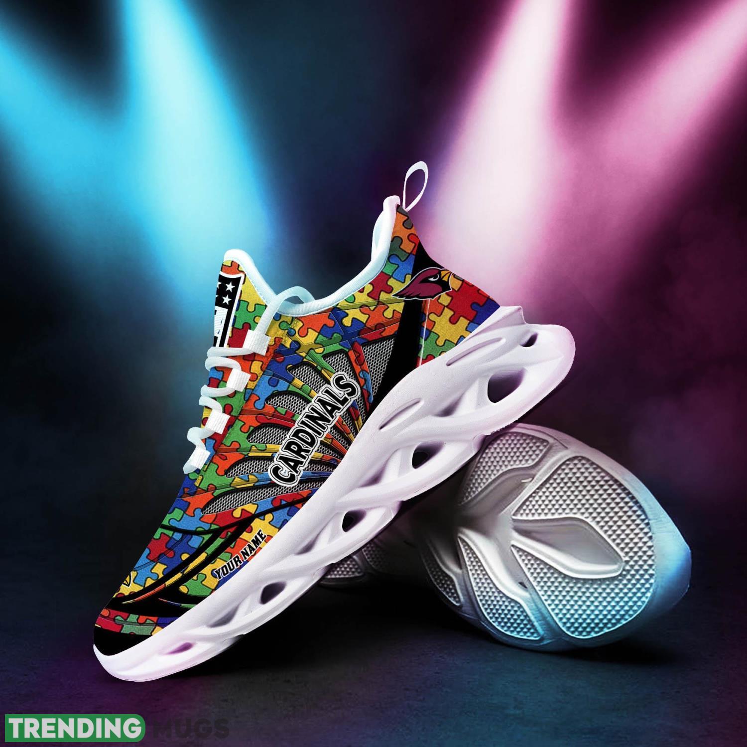 Arizona Cardinals Autism NFL Personalized Name Max Soul Shoes Max Soul Arizona Cardinals Autism NFL Personalized Name Max Soul Shoes Max Soul