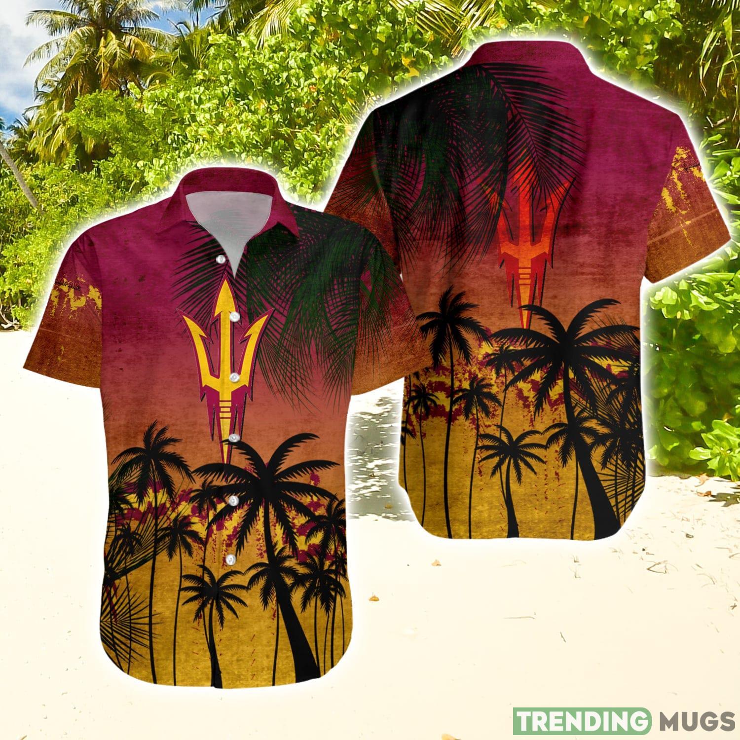 Arizona State Sun Devils Hawaiian Shirt Summer Gift Coconut Tree Tropical Grunge Pattern For NCAA Fans Hawaiian Shirt Arizona State Sun Devils Hawaiian Shirt Summer Gift Coconut Tree Tropical Grunge Pattern For NCAA Fans Hawaiian Shirt