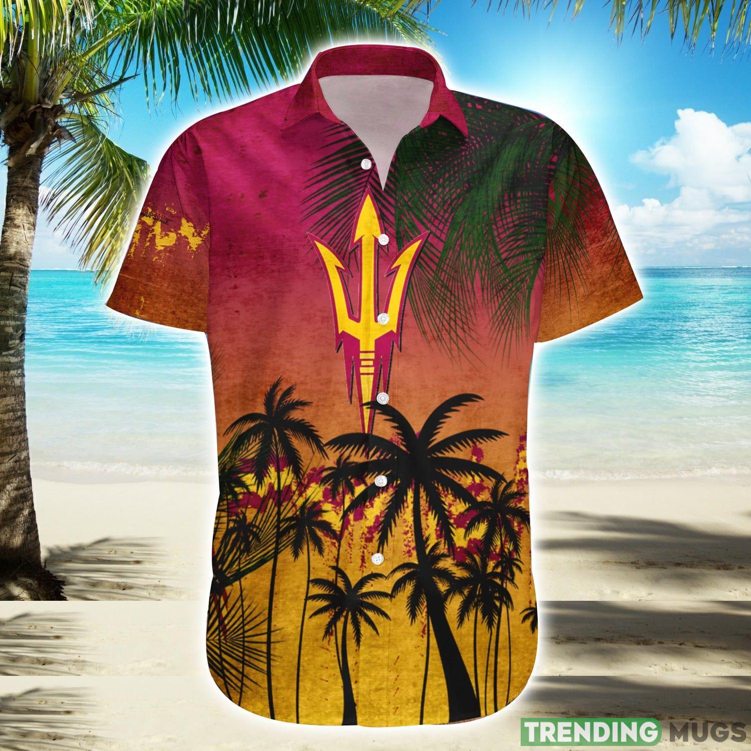 Arizona State Sun Devils Hawaiian Shirt Summer Gift Coconut Tree Tropical Grunge Pattern For NCAA Fans Product Photo 1 Arizona State Sun Devils Hawaiian Shirt Summer Gift Coconut Tree Tropical Grunge Pattern For NCAA Fans Product Photo 1