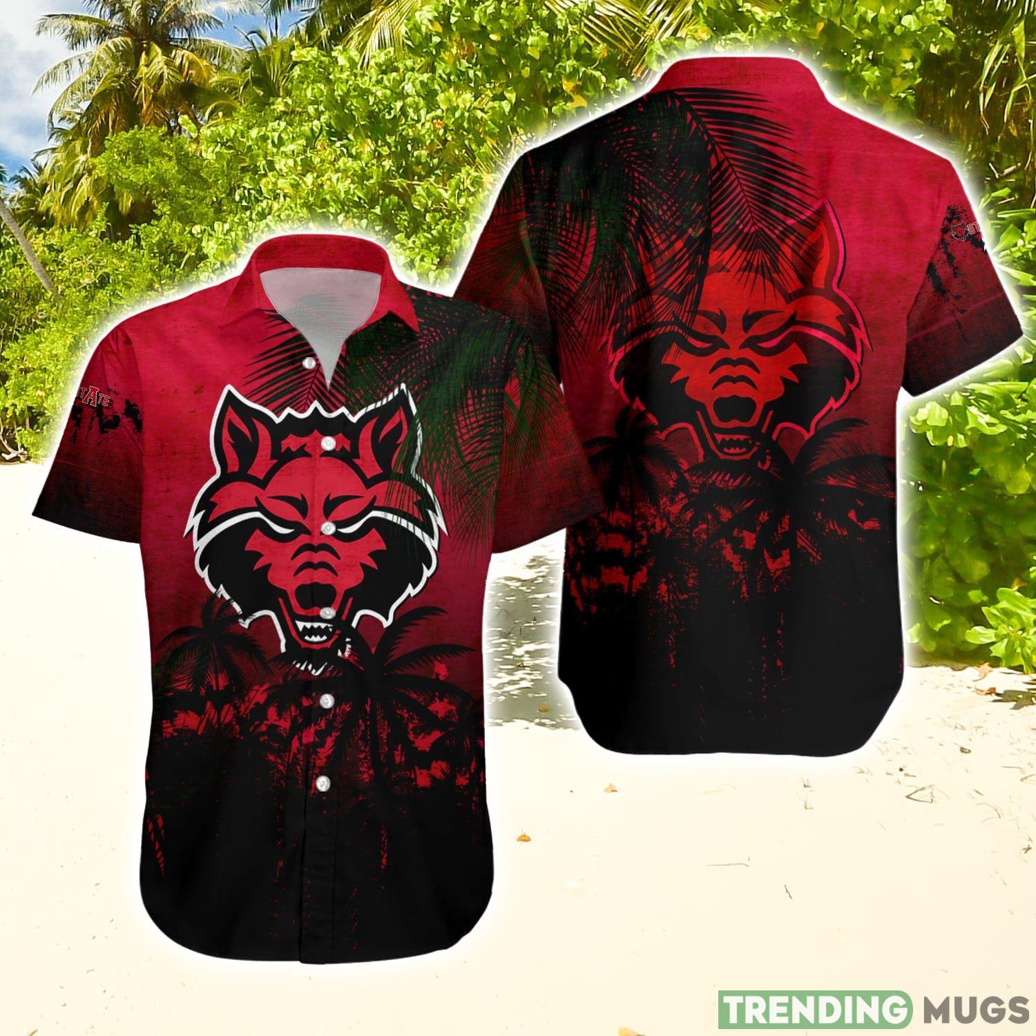 Arkansas State Red Wolves Hawaiian Shirt Summer Gift Coconut Tree Tropical Grunge Pattern For NCAA Fans Hawaiian Shirt Arkansas State Red Wolves Hawaiian Shirt Summer Gift Coconut Tree Tropical Grunge Pattern For NCAA Fans Hawaiian Shirt