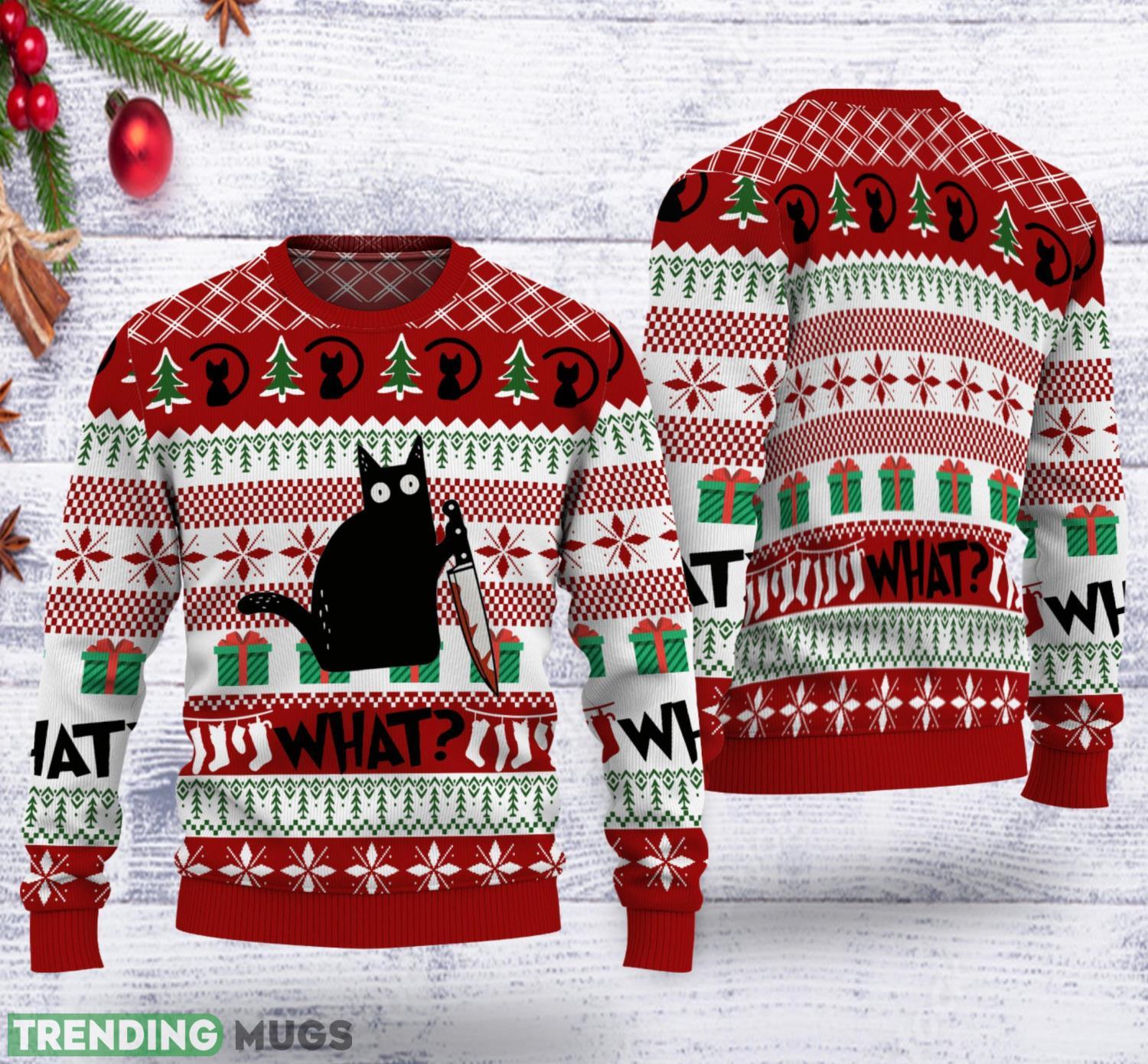 Black Cat Killer What Funny Black Cat What Ugly Christmas Sweater Xmas Christmas Gift Product Photo 1 Black Cat Killer What Funny Black Cat What Ugly Christmas Sweater Xmas Christmas Gift Product Photo 1