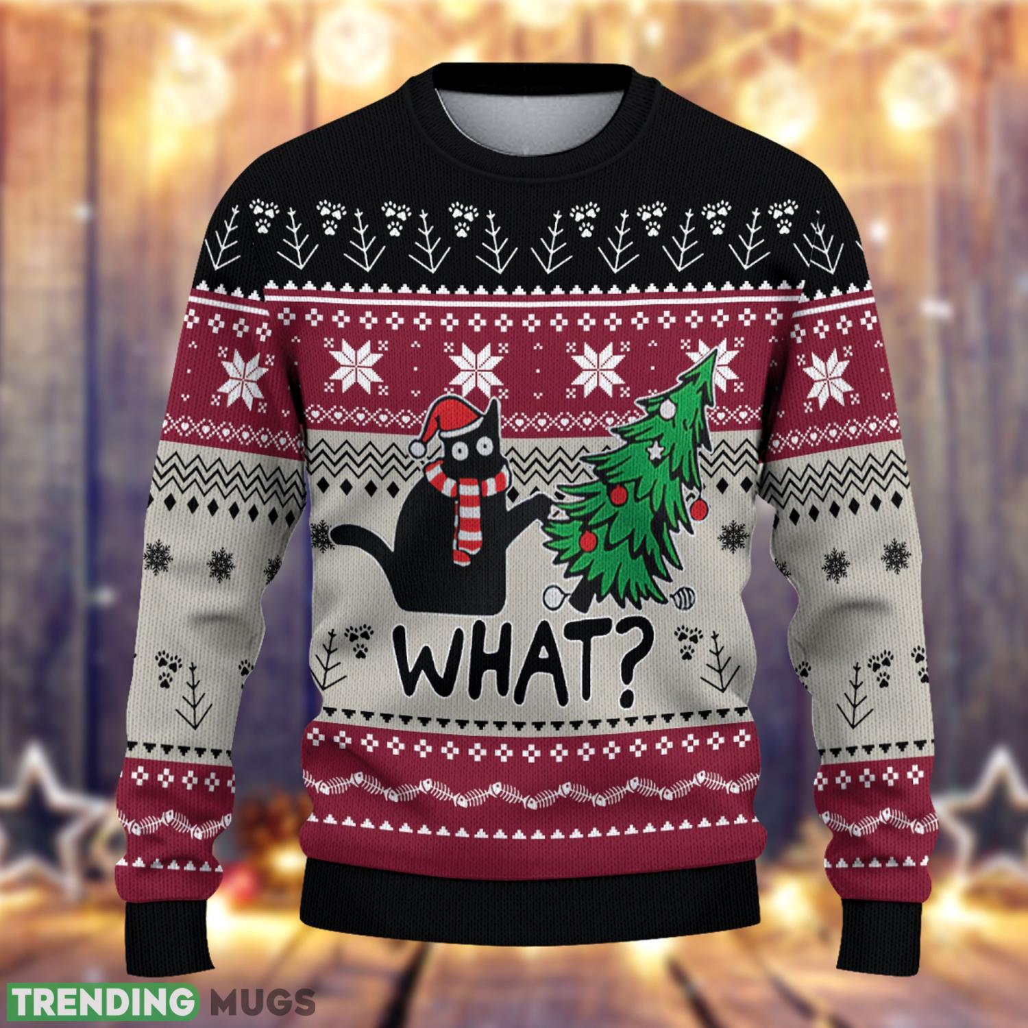 Black Cat What Sweater Black Cat Sweater Christmas Sweater Cat Lover 3D Sweater Black Cat What Sweater Black Cat Sweater Christmas Sweater Cat Lover 3D Sweater