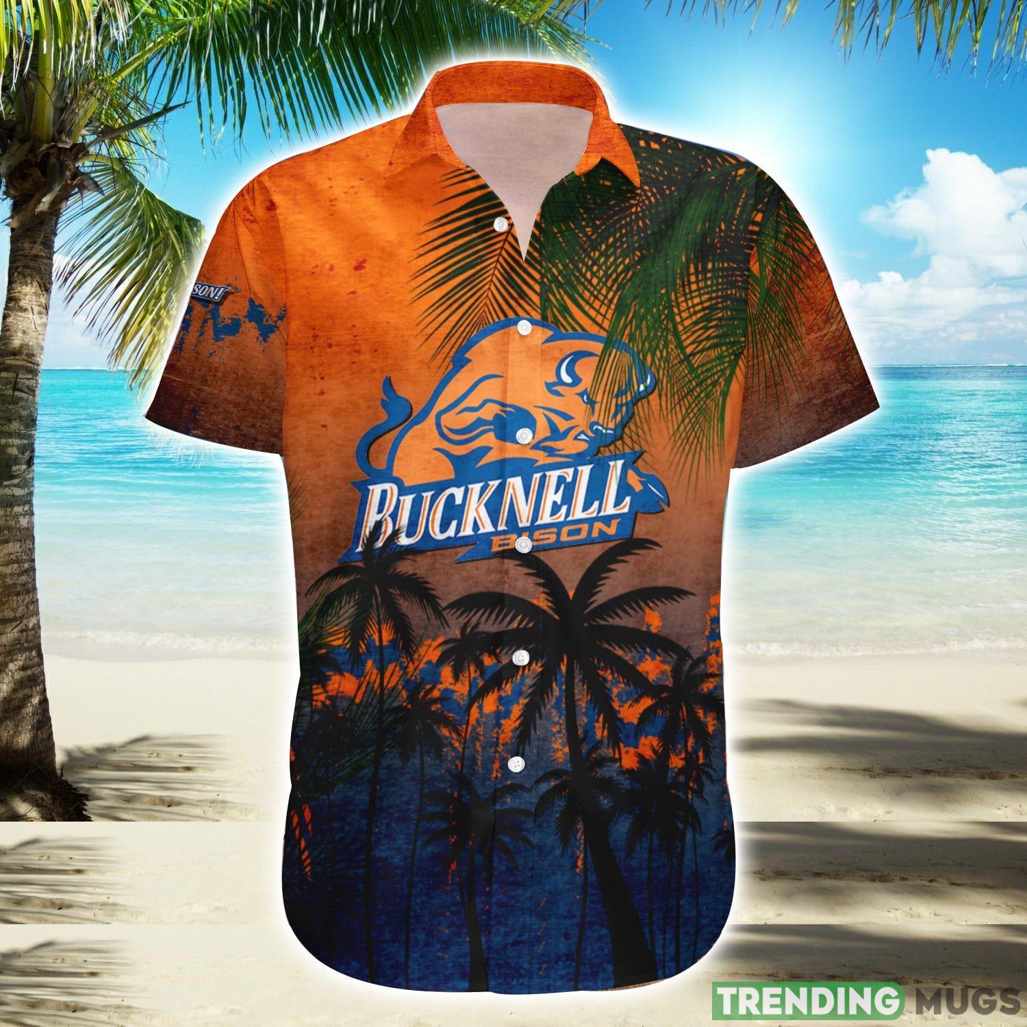 Bucknell Bison Hawaiian Shirt Summer Gift Coconut Tree Tropical Grunge Pattern For NCAA Fans Product Photo 1 Bucknell Bison Hawaiian Shirt Summer Gift Coconut Tree Tropical Grunge Pattern For NCAA Fans Product Photo 1