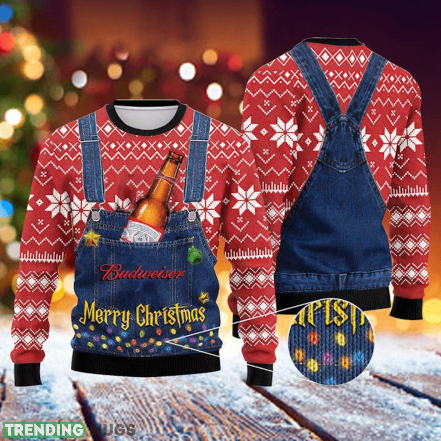 Budweiser Beer Merry Christmas 3d All Over Print Ugly Christmas Sweater Product Photo 1 Budweiser Beer Merry Christmas 3d All Over Print Ugly Christmas Sweater Product Photo 1