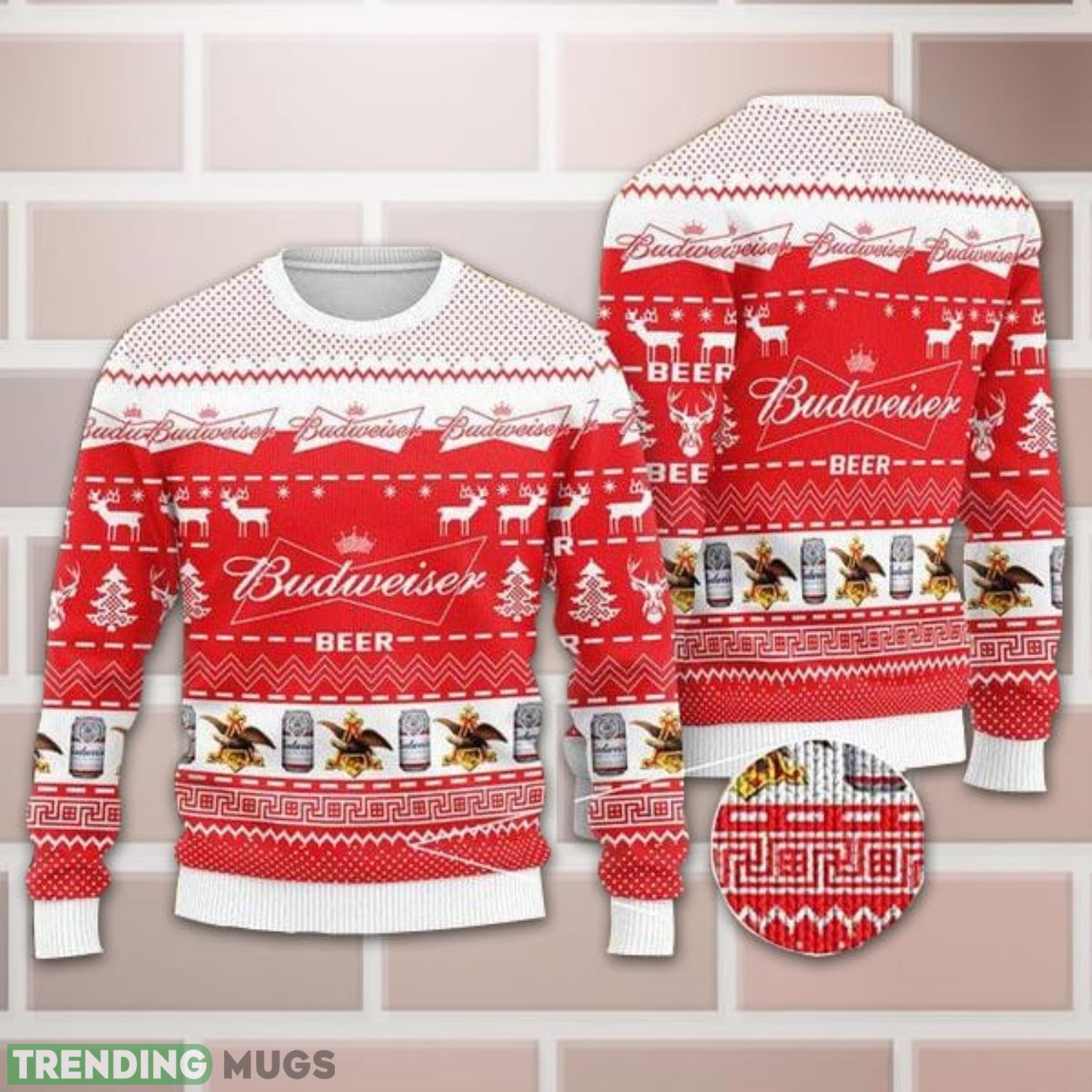 Budweiser Ugly Christmas Sweater All Over Print Christmas Gift Product Photo 1 Budweiser Ugly Christmas Sweater All Over Print Christmas Gift Product Photo 1