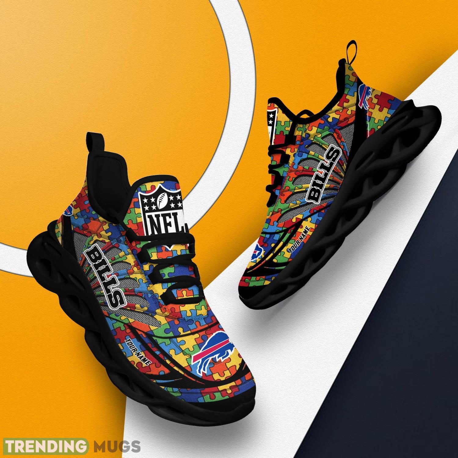Buffalo Bills Autism NFL Personalized Name Max Soul Shoes Max Soul Buffalo Bills Autism NFL Personalized Name Max Soul Shoes Max Soul