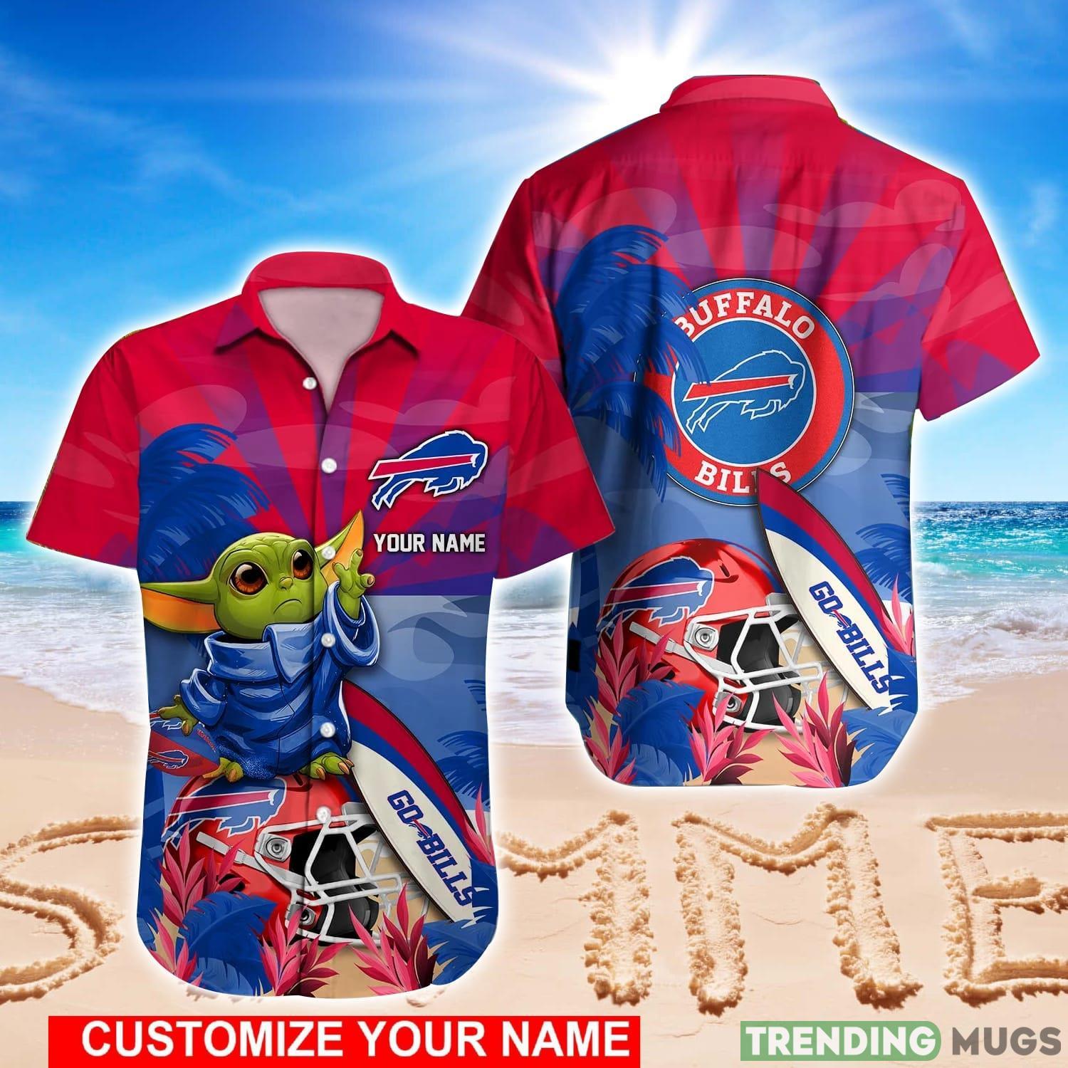 Buffalo Bills NFL Baby Yoda Hawaiian shirt Custom Name Special Summer Gift For Fans Product Photo 1 Buffalo Bills NFL Baby Yoda Hawaiian shirt Custom Name Special Summer Gift For Fans Product Photo 1