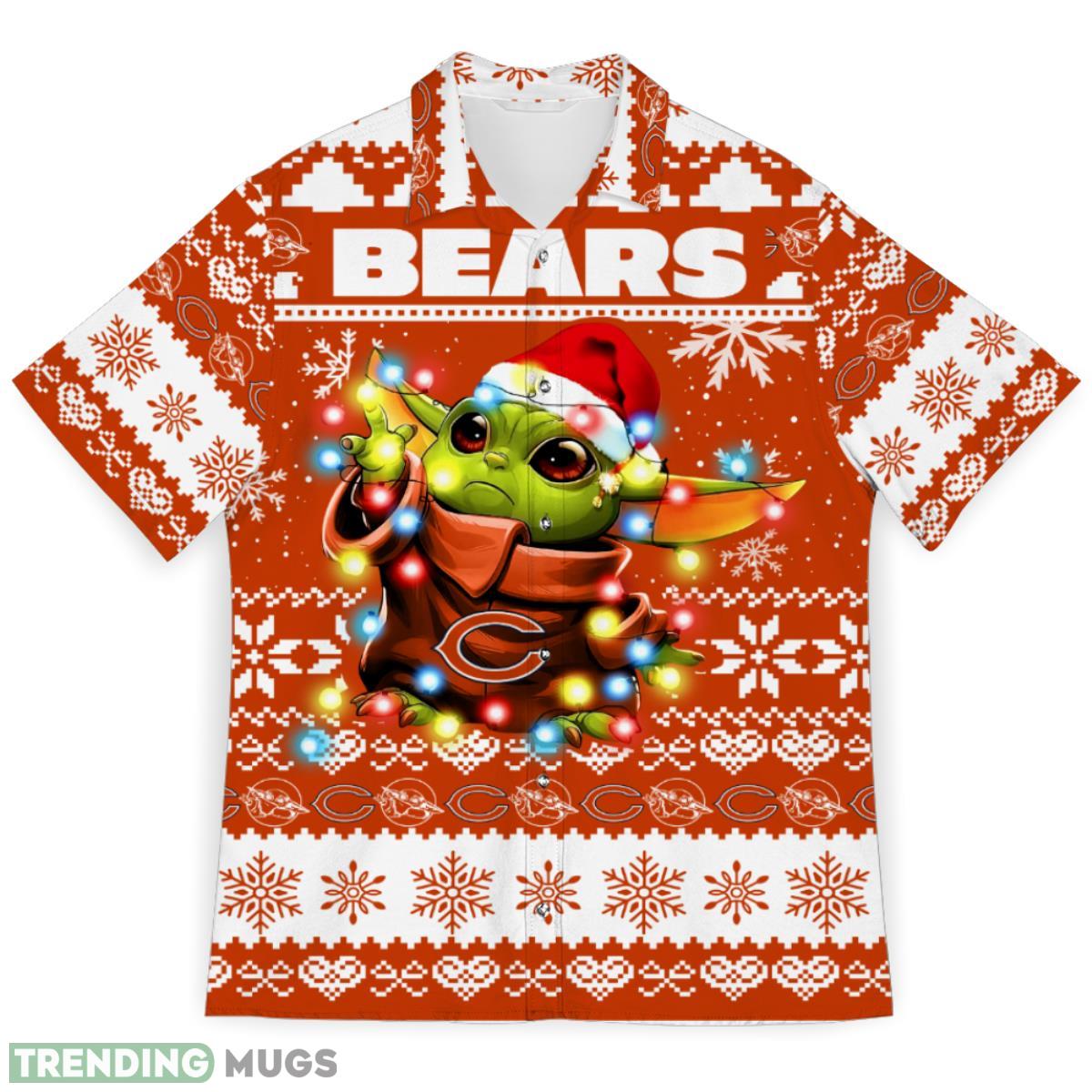 Chicago Bears Baby Yoda Star Wars Sports Football Ugly Christmas Sweater Pattern 3D Hawaiian Shirt Christmas Gift Product Photo 1 Chicago Bears Baby Yoda Star Wars Sports Football Ugly Christmas Sweater Pattern 3D Hawaiian Shirt Christmas Gift Product Photo 1