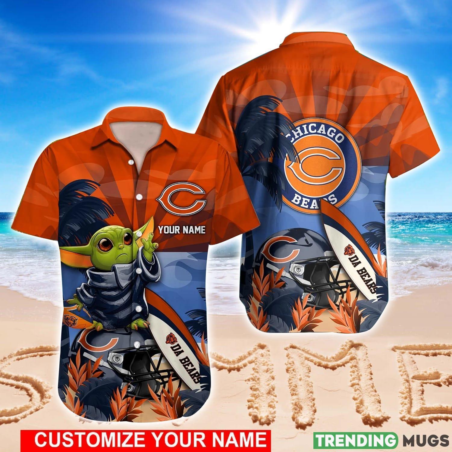 Chicago Bears NFL Baby Yoda Hawaiian shirt Custom Name Special Summer Gift For Fans Product Photo 1 Chicago Bears NFL Baby Yoda Hawaiian shirt Custom Name Special Summer Gift For Fans Product Photo 1