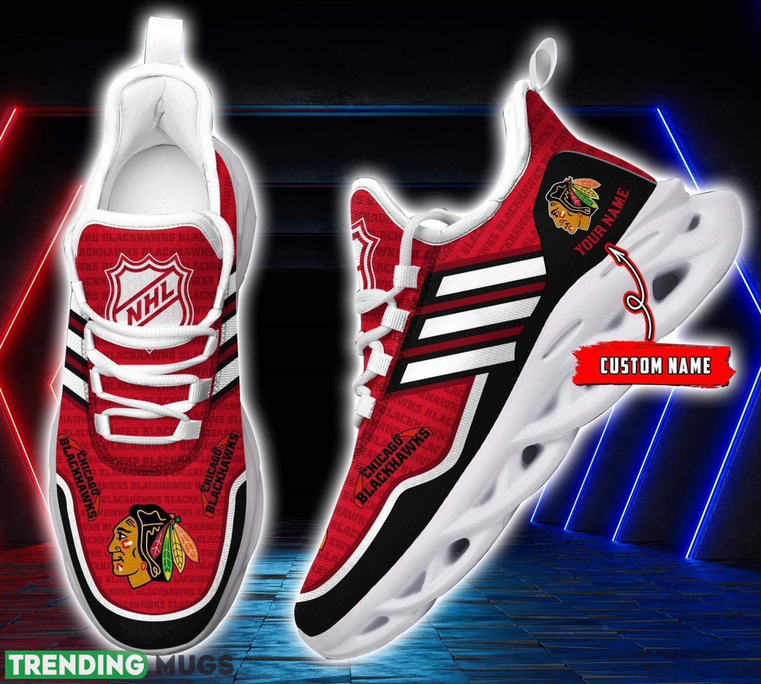Chicago Blackhawks Personalized Max Soul Chunky Sneakers Custom Name Running Shoes Max Soul Chicago Blackhawks Personalized Max Soul Chunky Sneakers Custom Name Running Shoes Max Soul