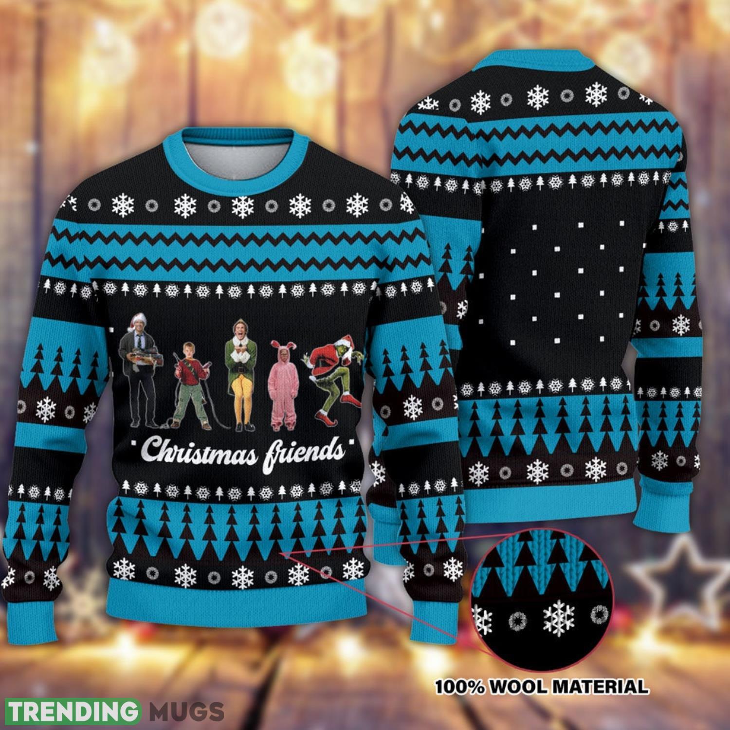 Christmas Friends Elf Home Alone Grinch Christmas Ugly Sweater Grinch Christmas Sweater Product Photo 1 Christmas Friends Elf Home Alone Grinch Christmas Ugly Sweater Grinch Christmas Sweater Product Photo 1