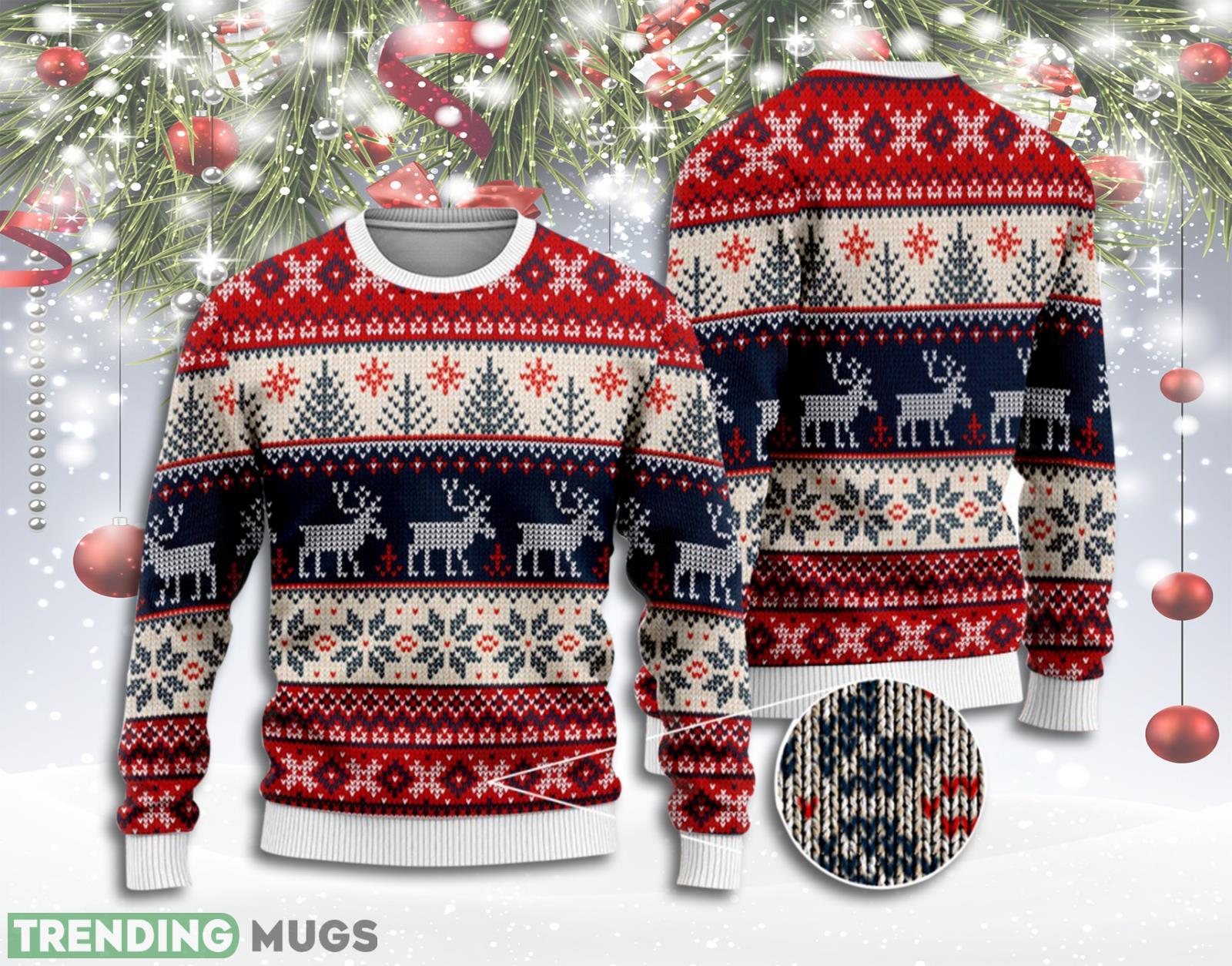Christmas Reindeer Clothes Pattern Ugly Christmas Sweater Unisex 3D Sweater Christmas Gift Product Photo 1 Christmas Reindeer Clothes Pattern Ugly Christmas Sweater Unisex 3D Sweater Christmas Gift Product Photo 1