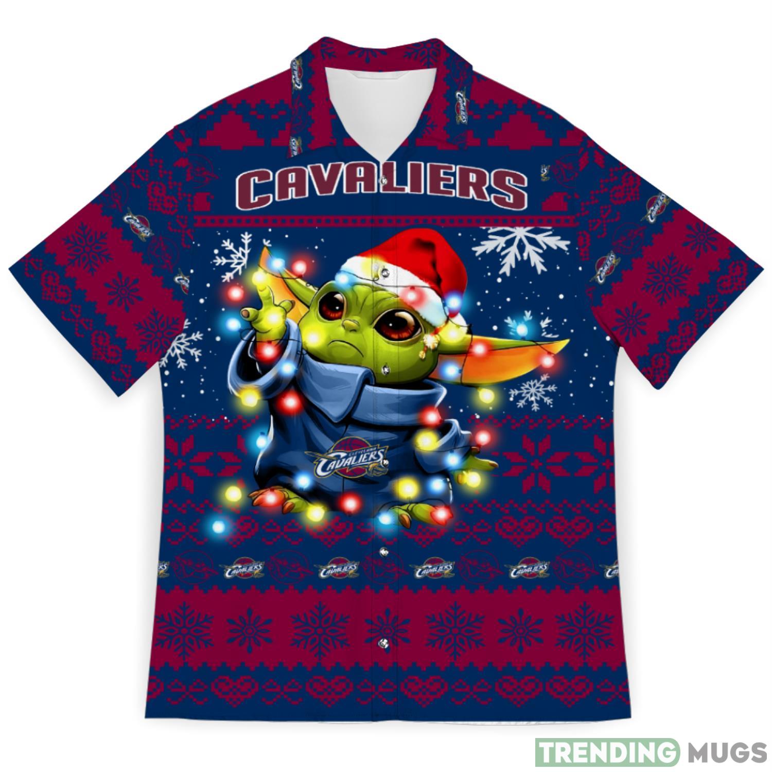 Cleveland Cavaliers Baby Yoda Star Wars Ugly Christmas Sweater Pattern 3D Hawaiian Shirt Christmas Gift Product Photo 1 Cleveland Cavaliers Baby Yoda Star Wars Ugly Christmas Sweater Pattern 3D Hawaiian Shirt Christmas Gift Product Photo 1