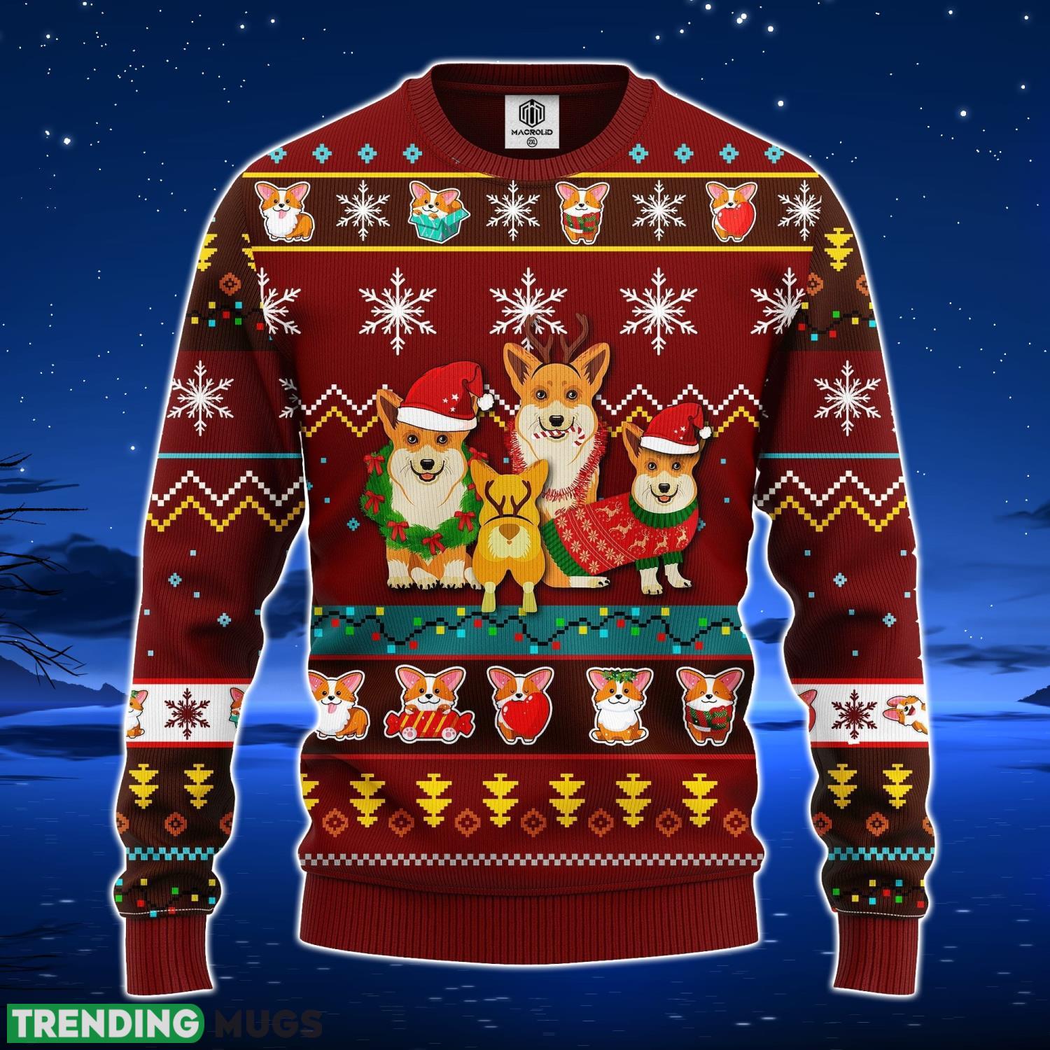 Corgi Cute Ugly Christmas Sweater Red Brown 1 Amazing Gift Men And Women Christmas Gift Product Photo 1 Corgi Cute Ugly Christmas Sweater Red Brown 1 Amazing Gift Men And Women Christmas Gift Product Photo 1