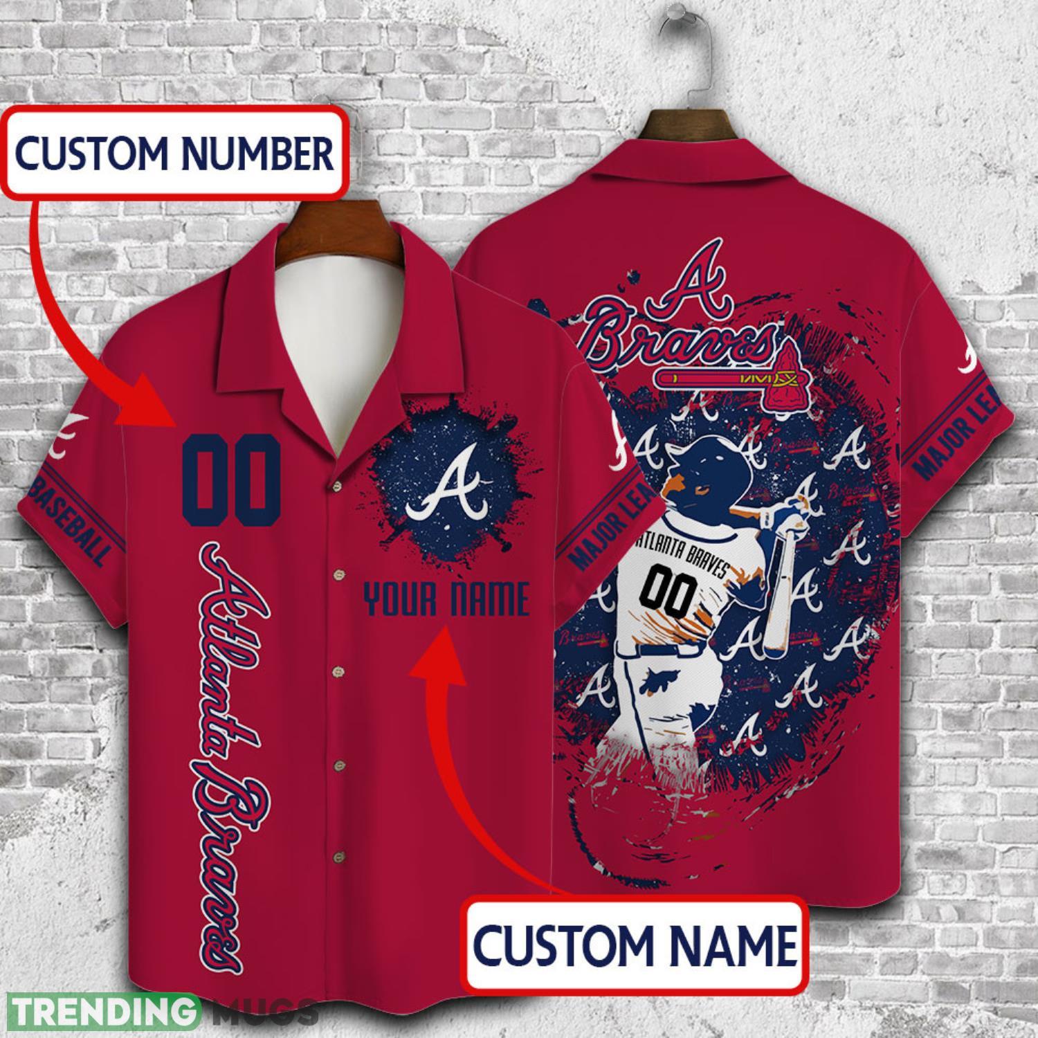 Custom Name And Number Atlanta Braves Baseball Cool Hawaiian Shirt Product Photo 1 Custom Name And Number Atlanta Braves Baseball Cool Hawaiian Shirt Product Photo 1