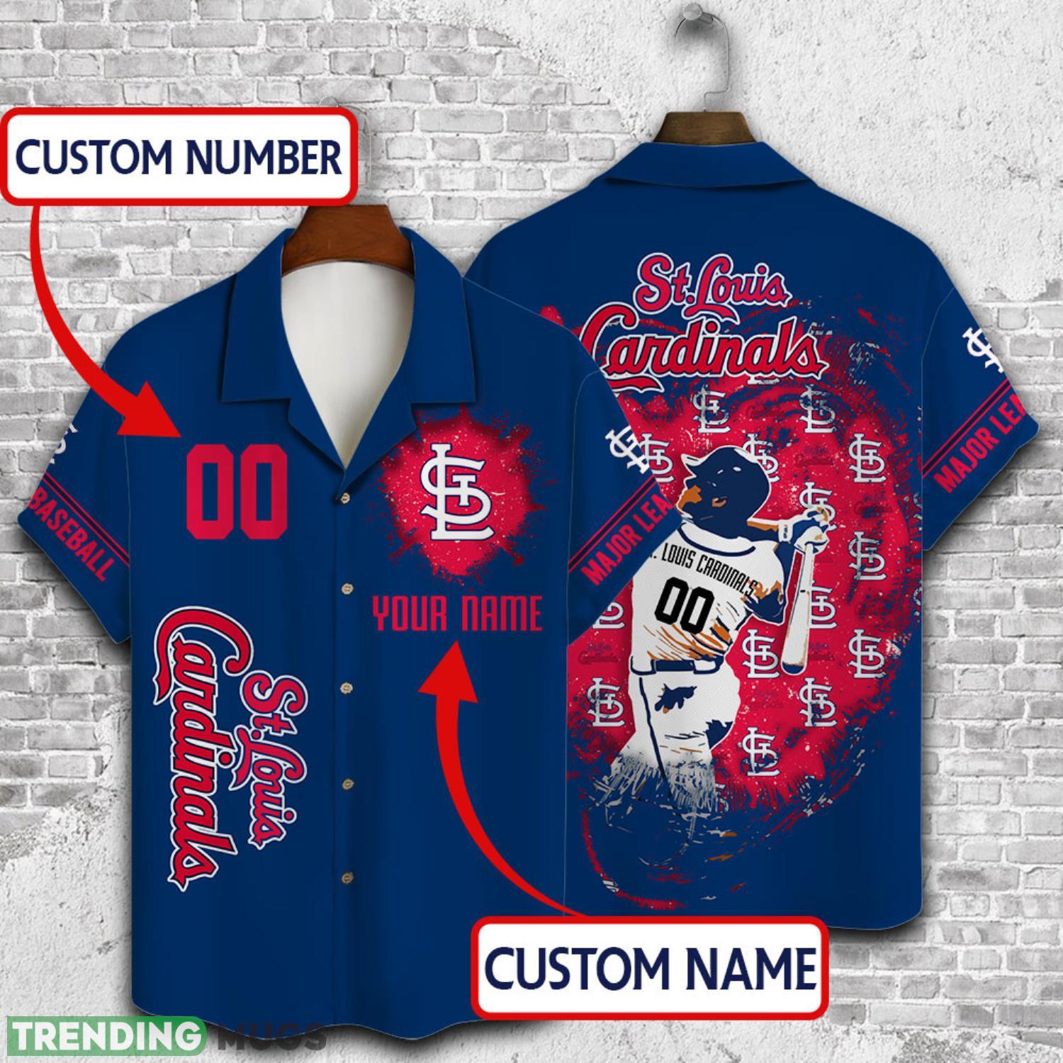 Custom Name And Number St. Louis Cardinals Baseball Cool Hawaiian Shirt Product Photo 1