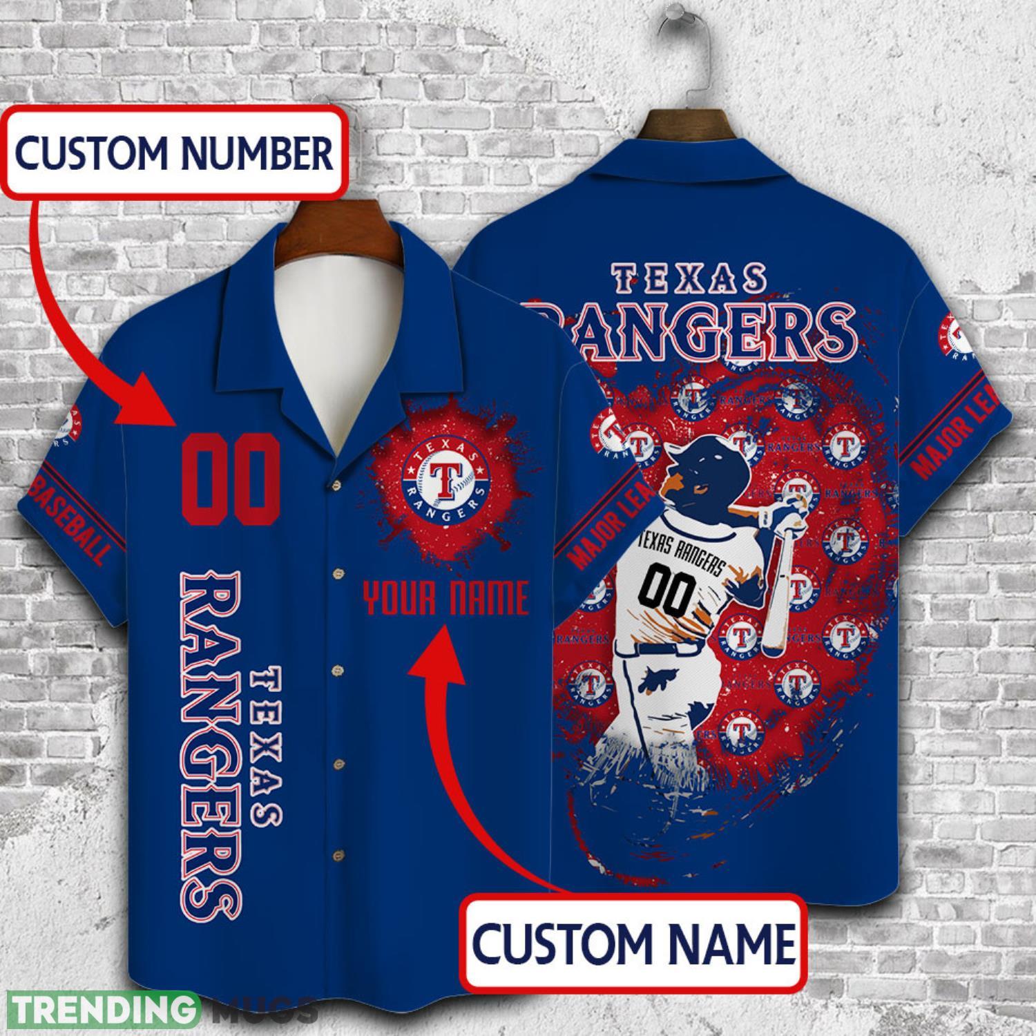 Custom Name And Number Texas Rangers Baseball Cool Hawaiian Shirt Product Photo 1 Custom Name And Number Texas Rangers Baseball Cool Hawaiian Shirt Product Photo 1